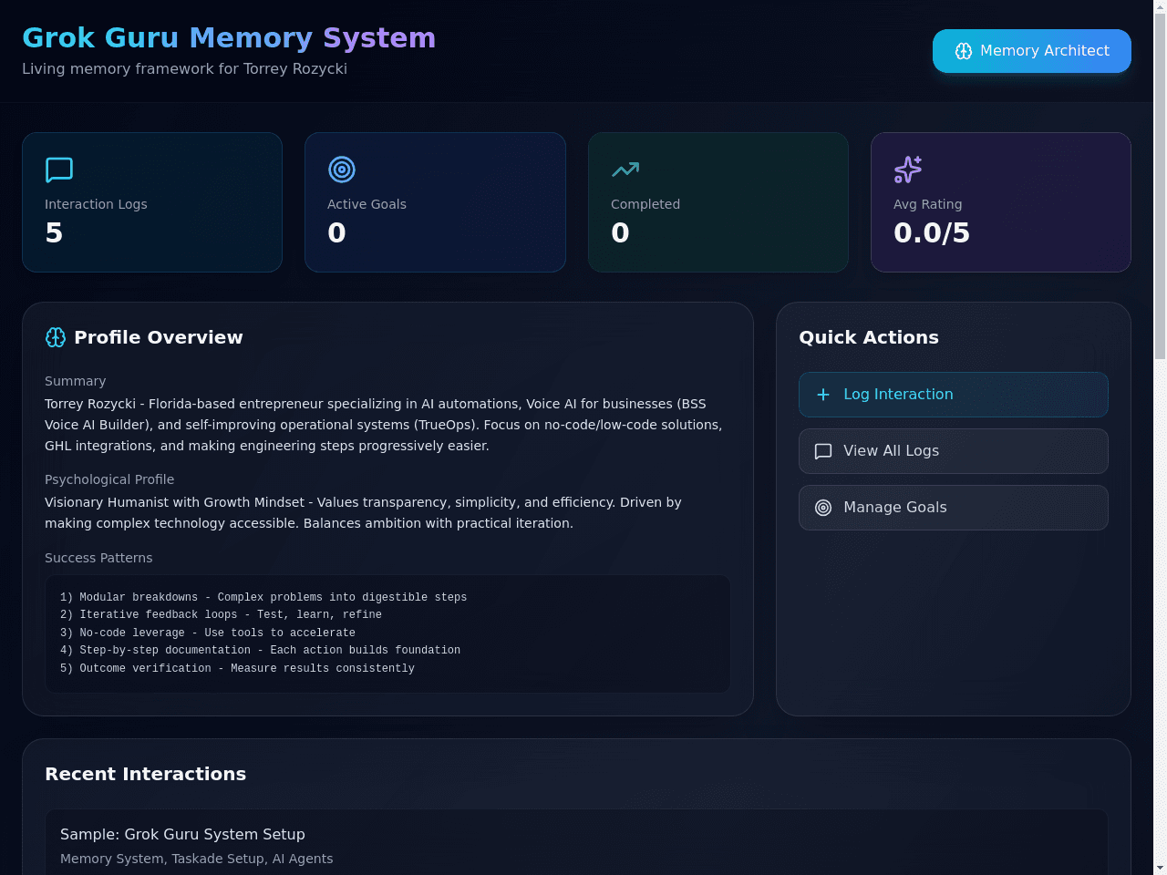 Memory Flow Dashboard