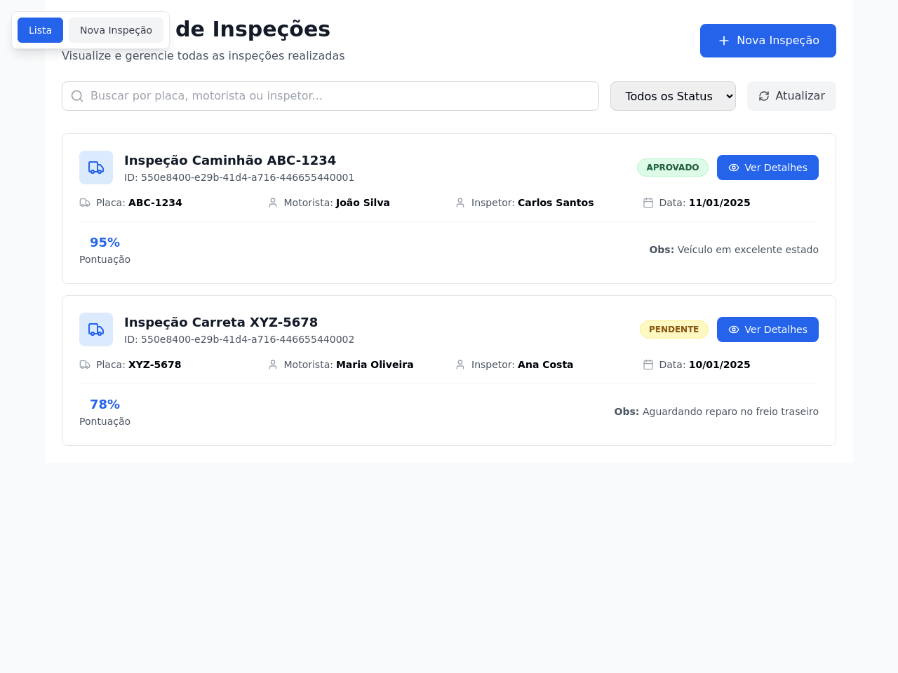 Truck Inspection Checklist