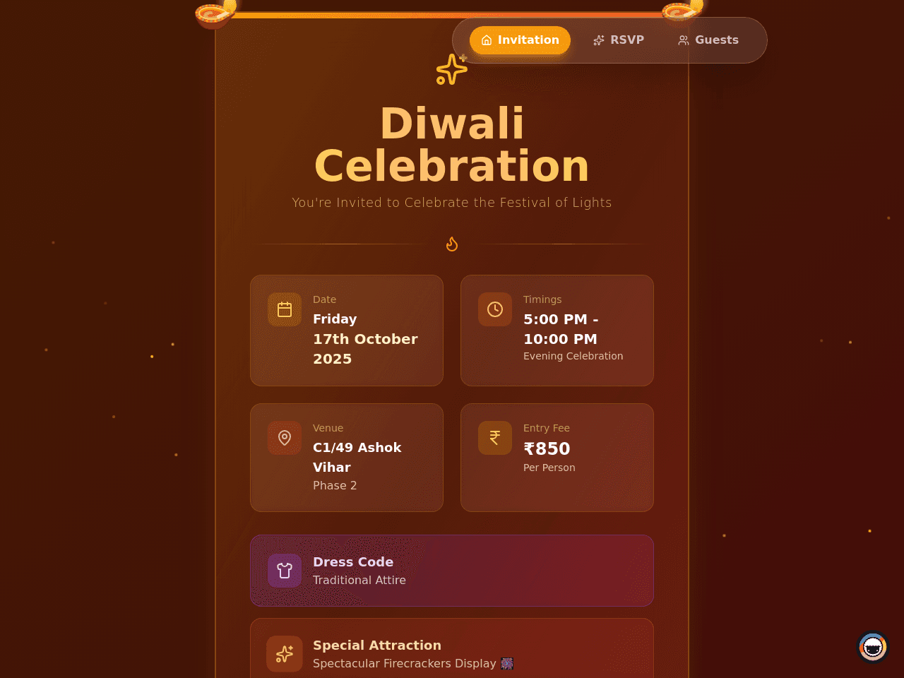 Diwali Invite Studio