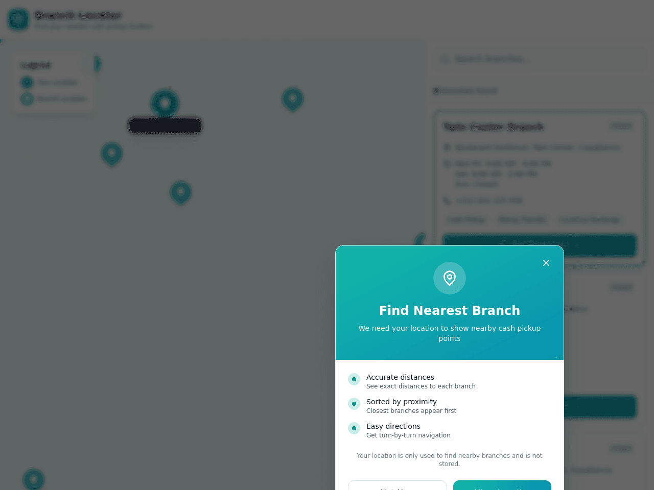 Branch Finder Map