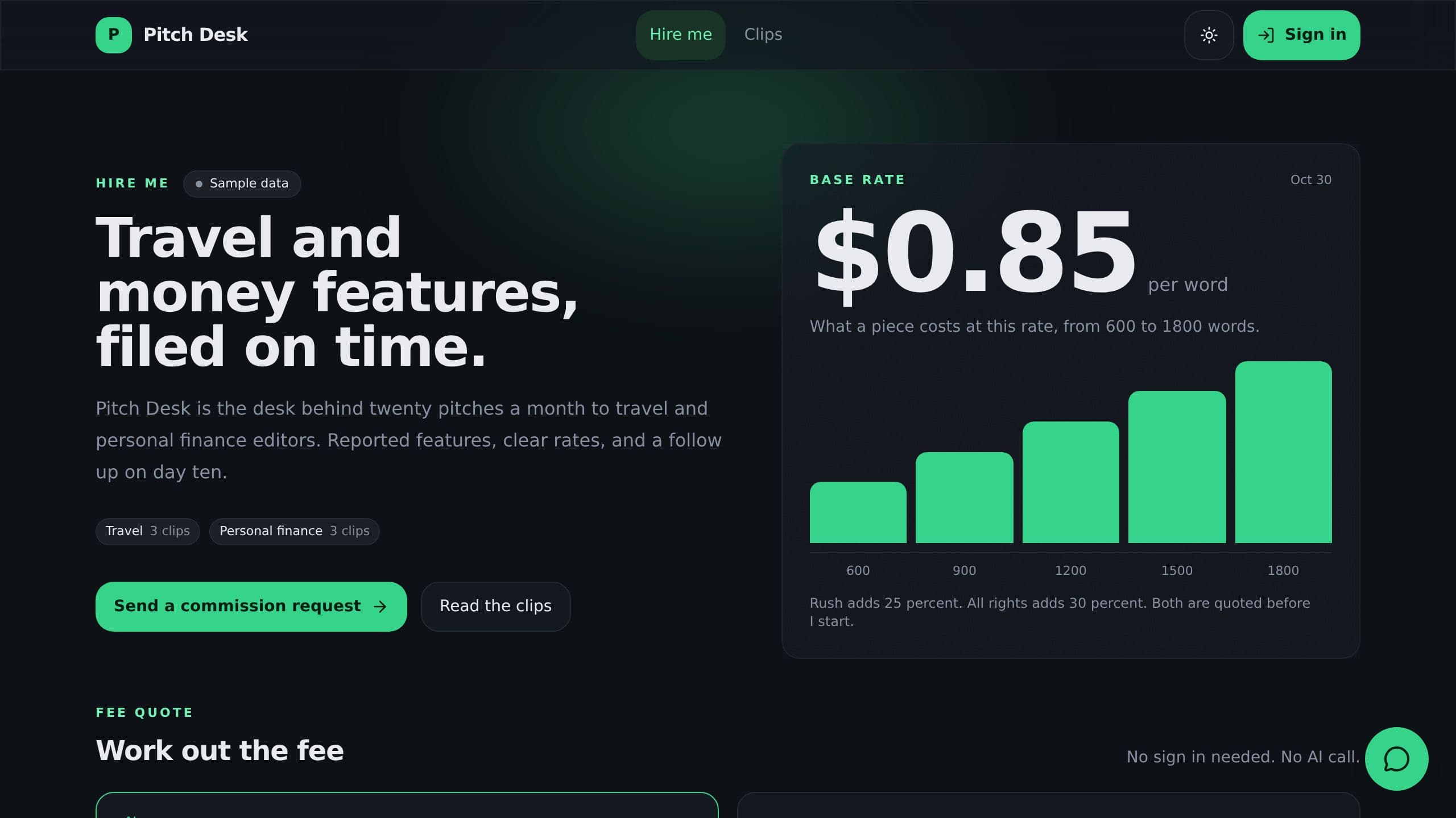 Freelance Writer Pitch CRM preview