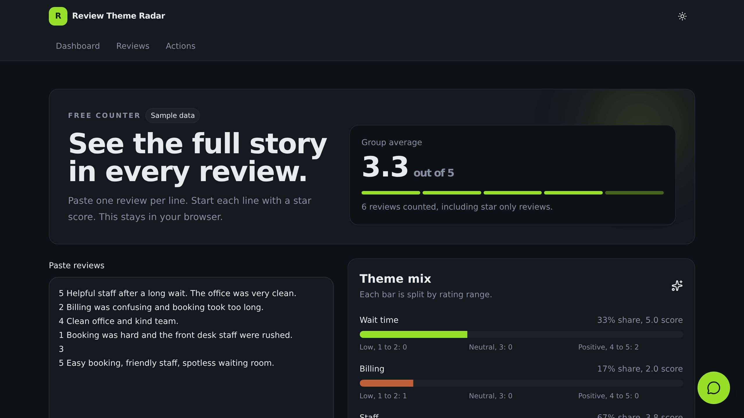 Review Analysis Tool preview