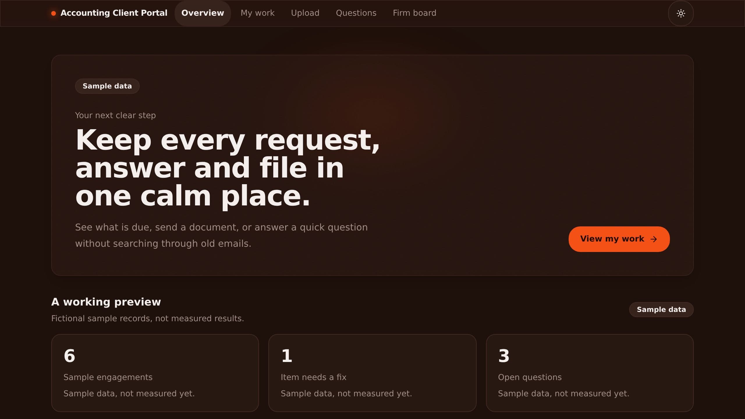 Accounting Client Portal preview