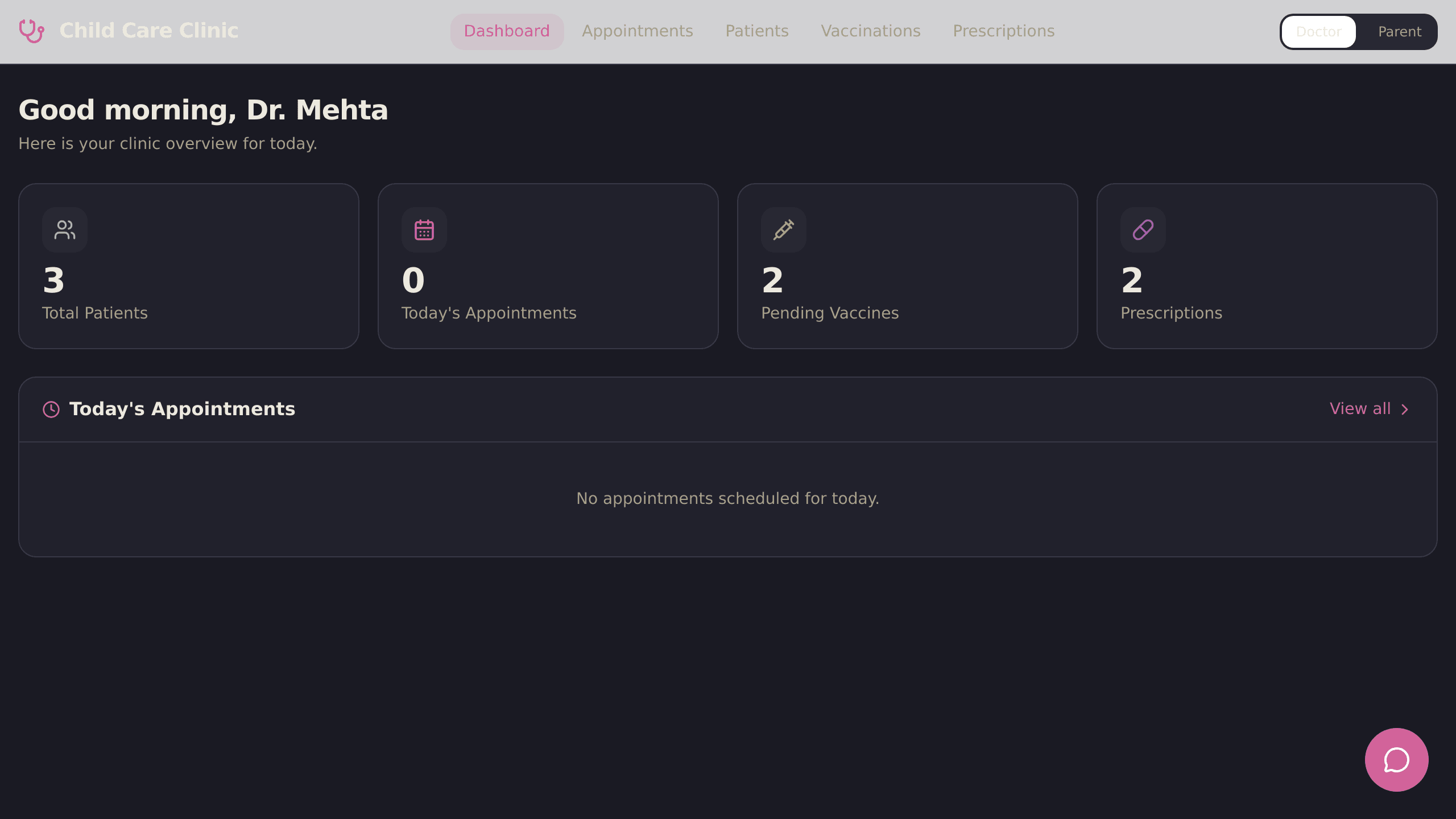 Pediatric Care Portal