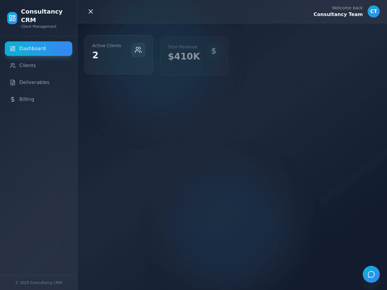 Consultancy CRM Dashboard