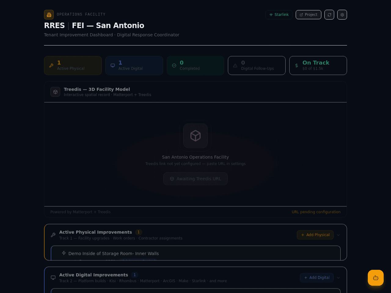 Tenant Improvement Dashboard