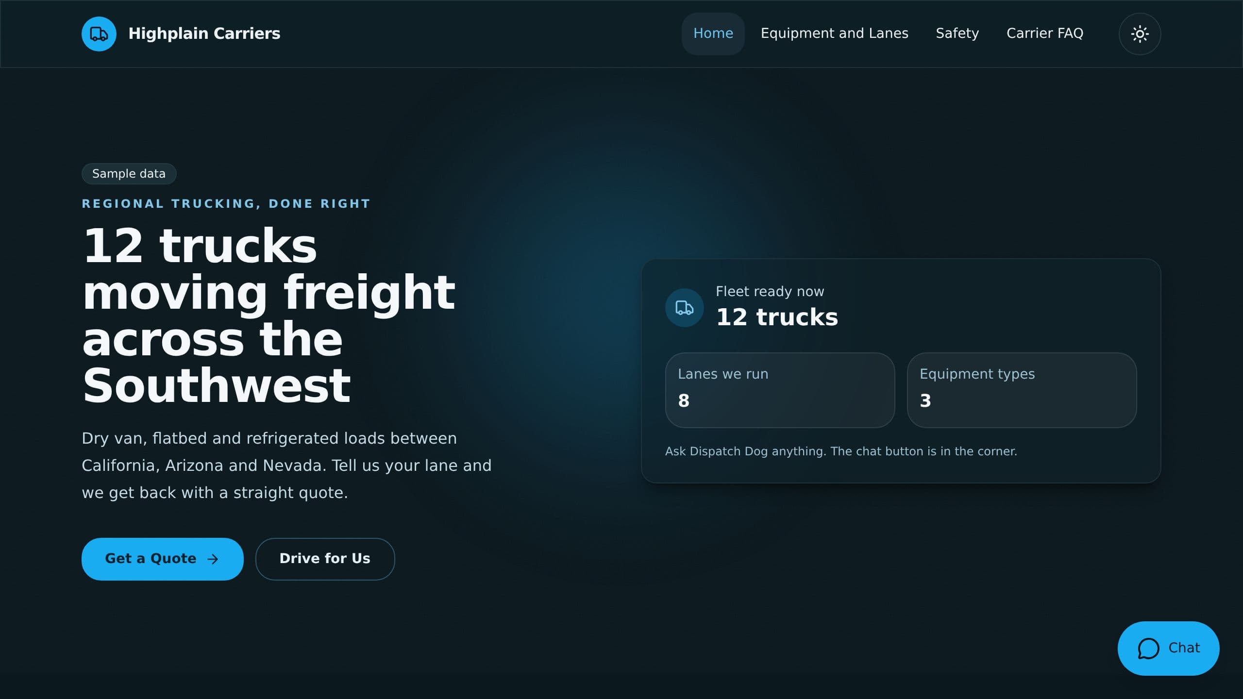 Trucking Company Site preview