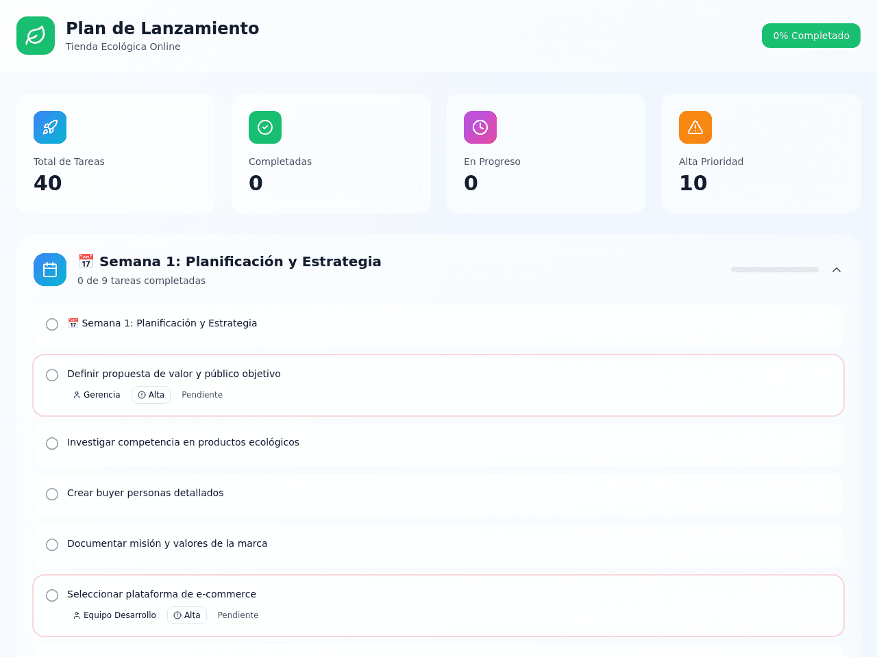 Eco Launch Planner