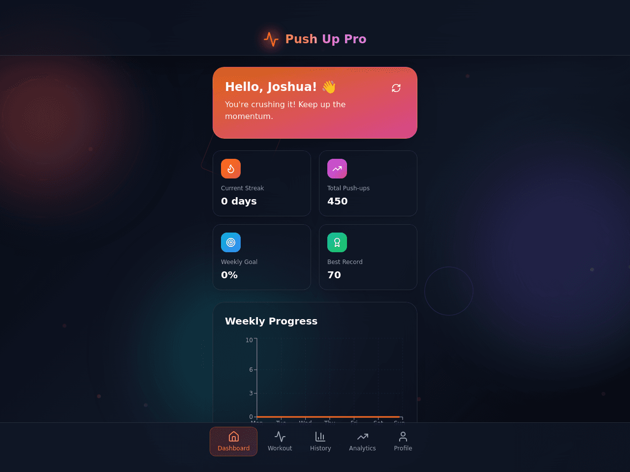 Push Up Fitness App