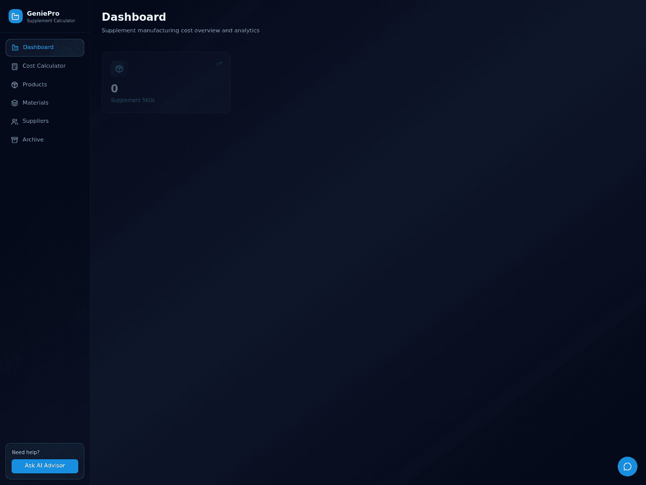 Costing Dashboard