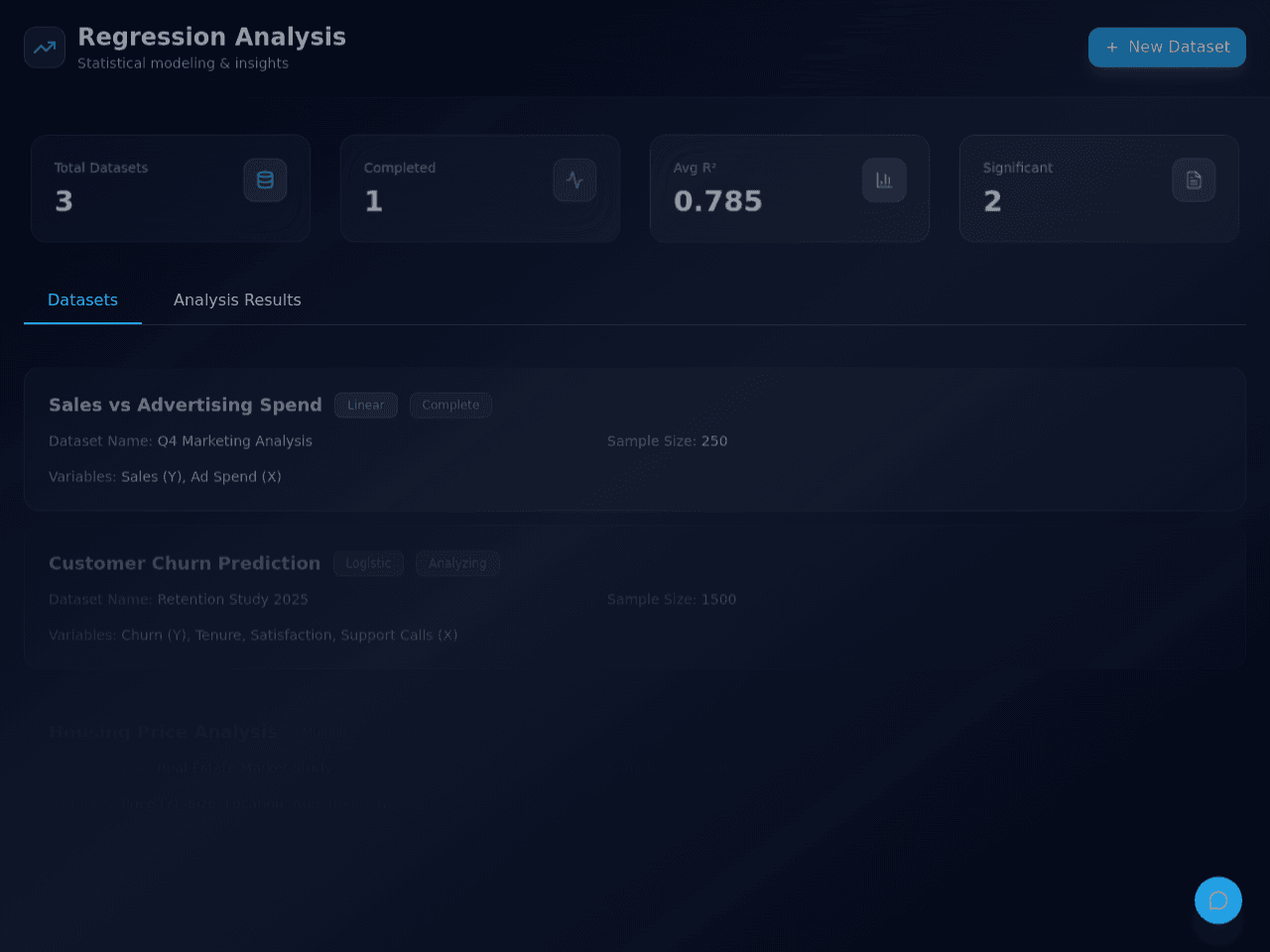 Regression Insight Dashboard