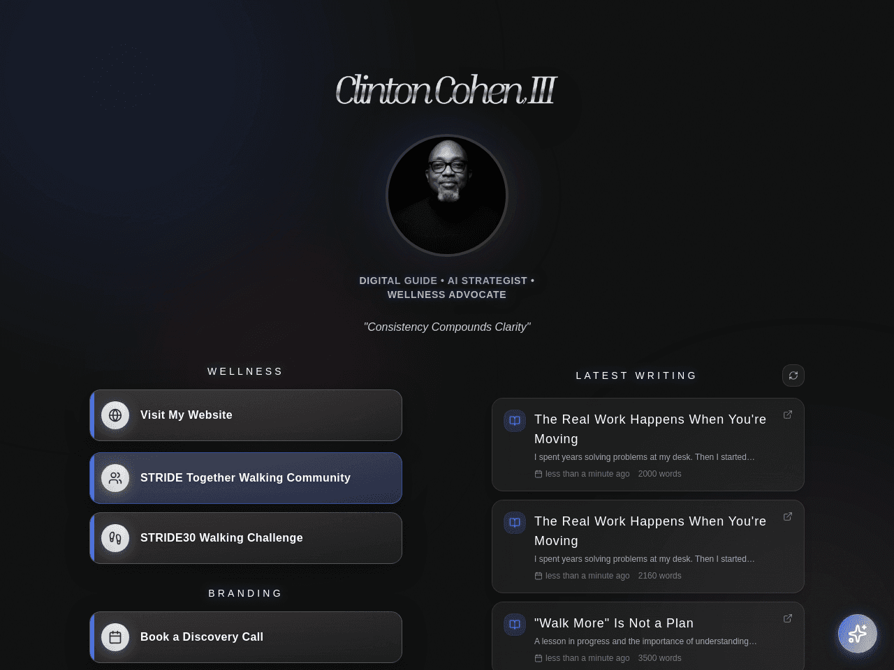 My Links - Clinton Cohen, III
