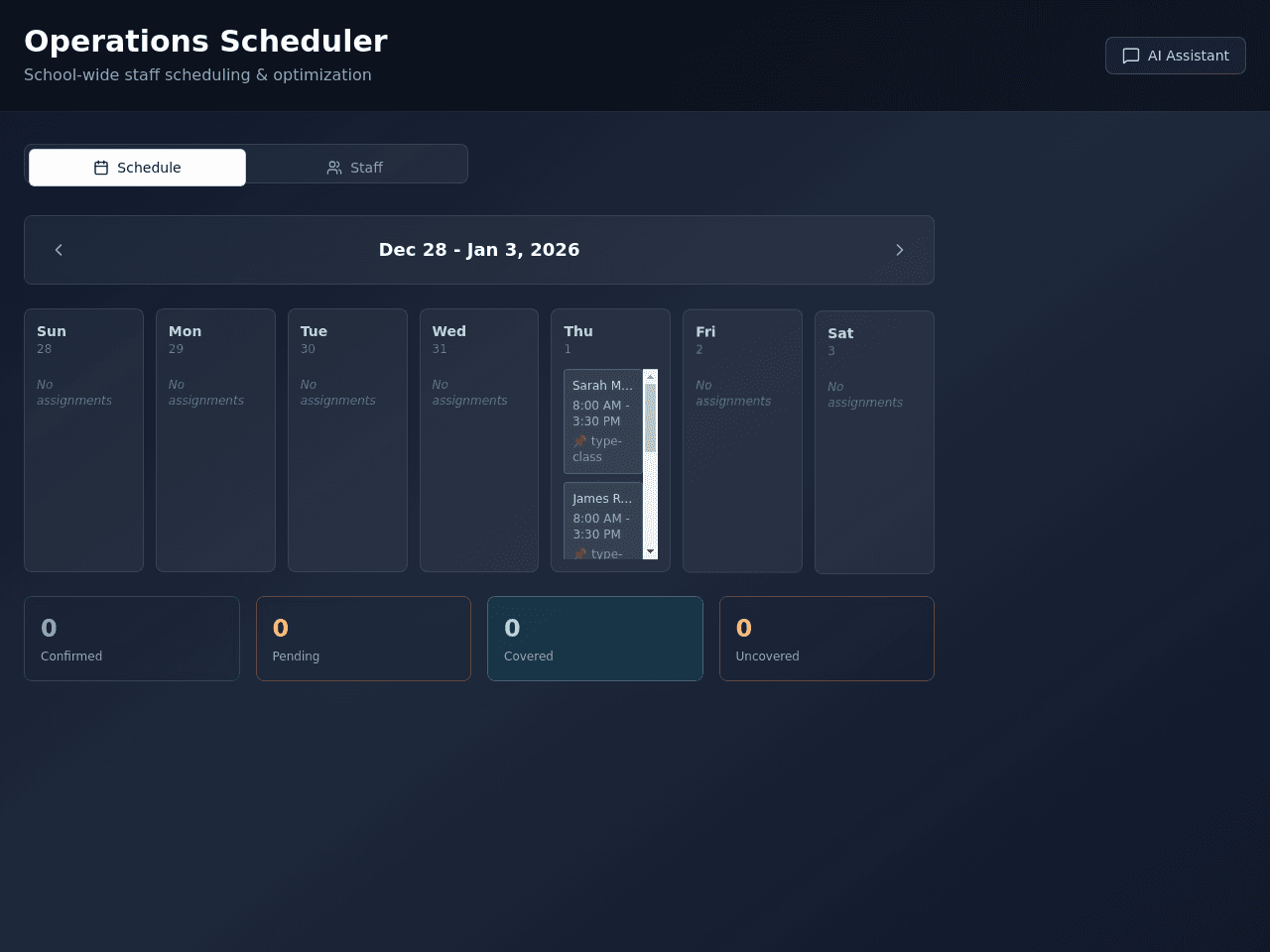 Schedule Flow Board