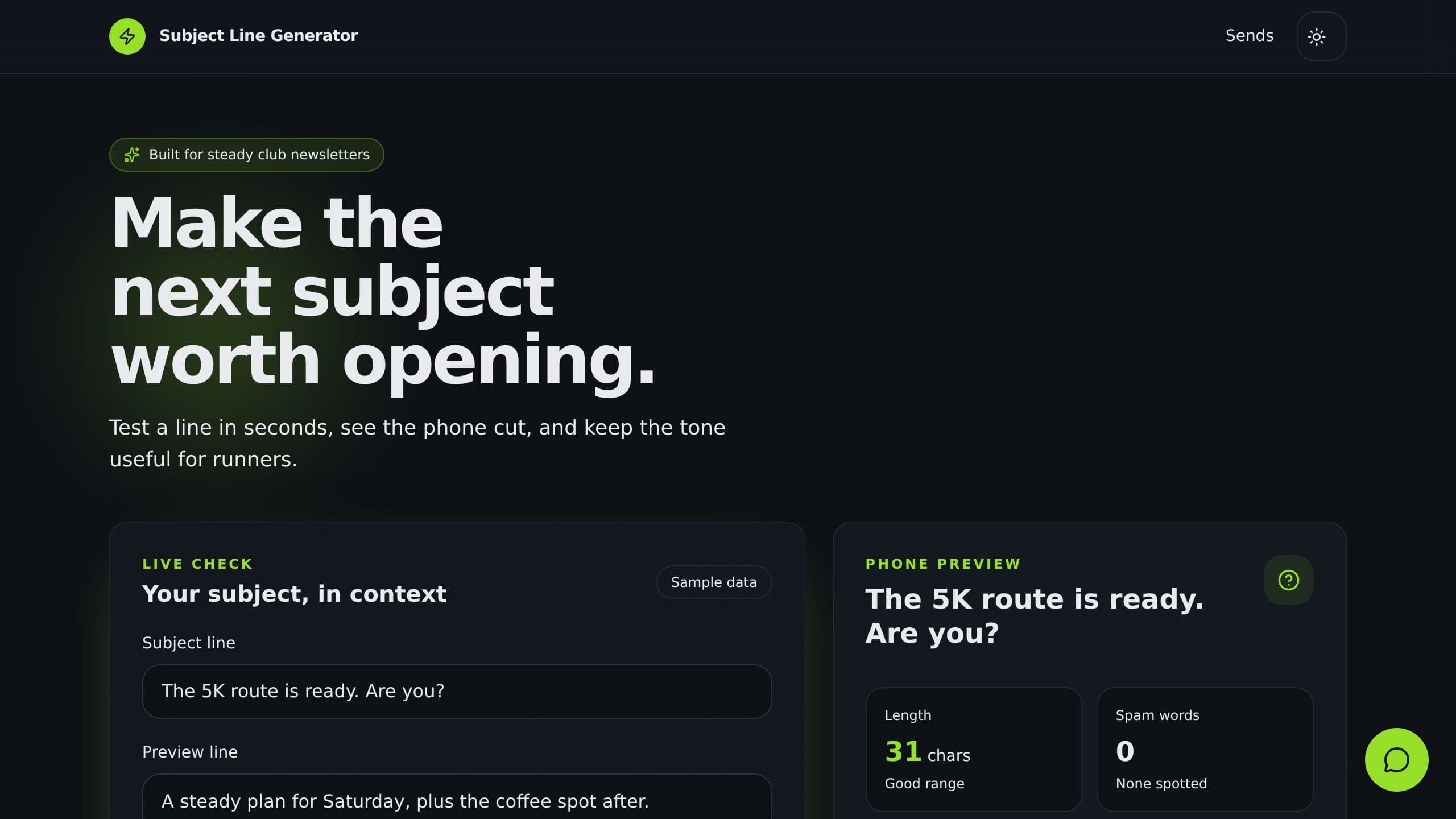 Subject Line Generator preview