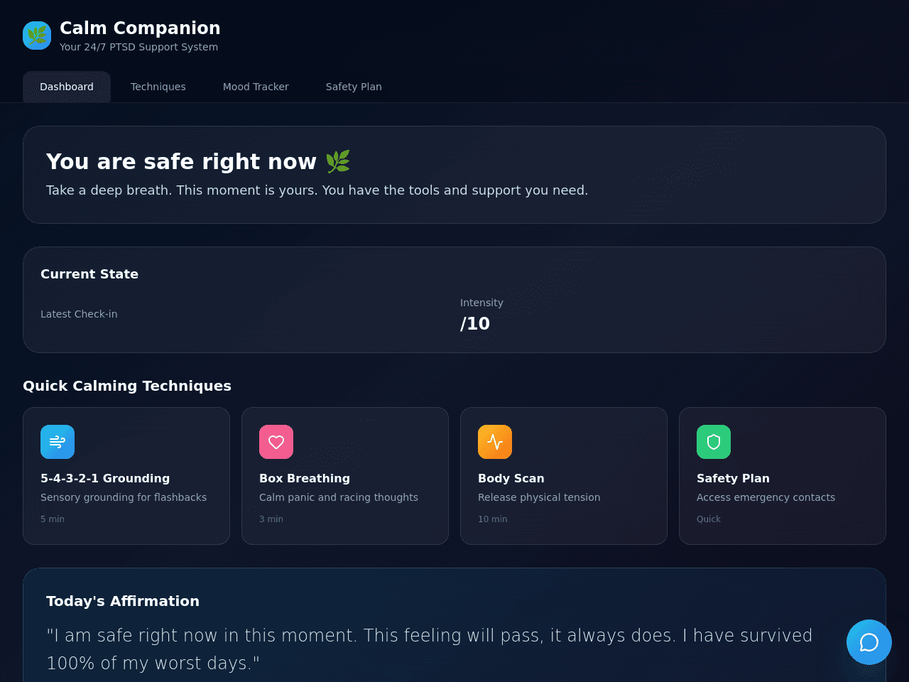 Calm Focus Dashboard