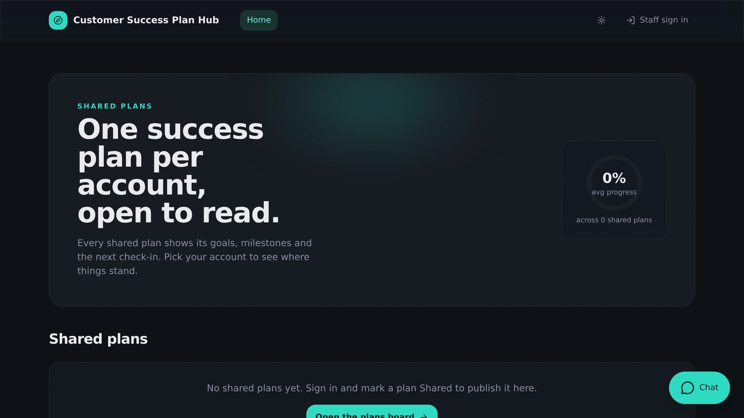 Customer Success Plan Hub preview