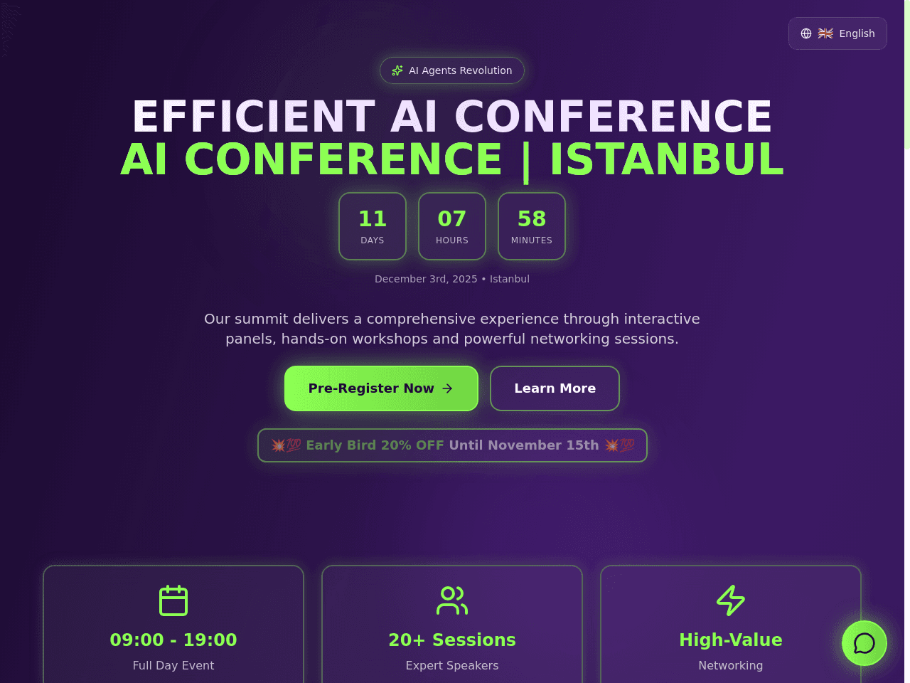 Event EFFICIENT AI Dec 3 2025 (Istanbul)