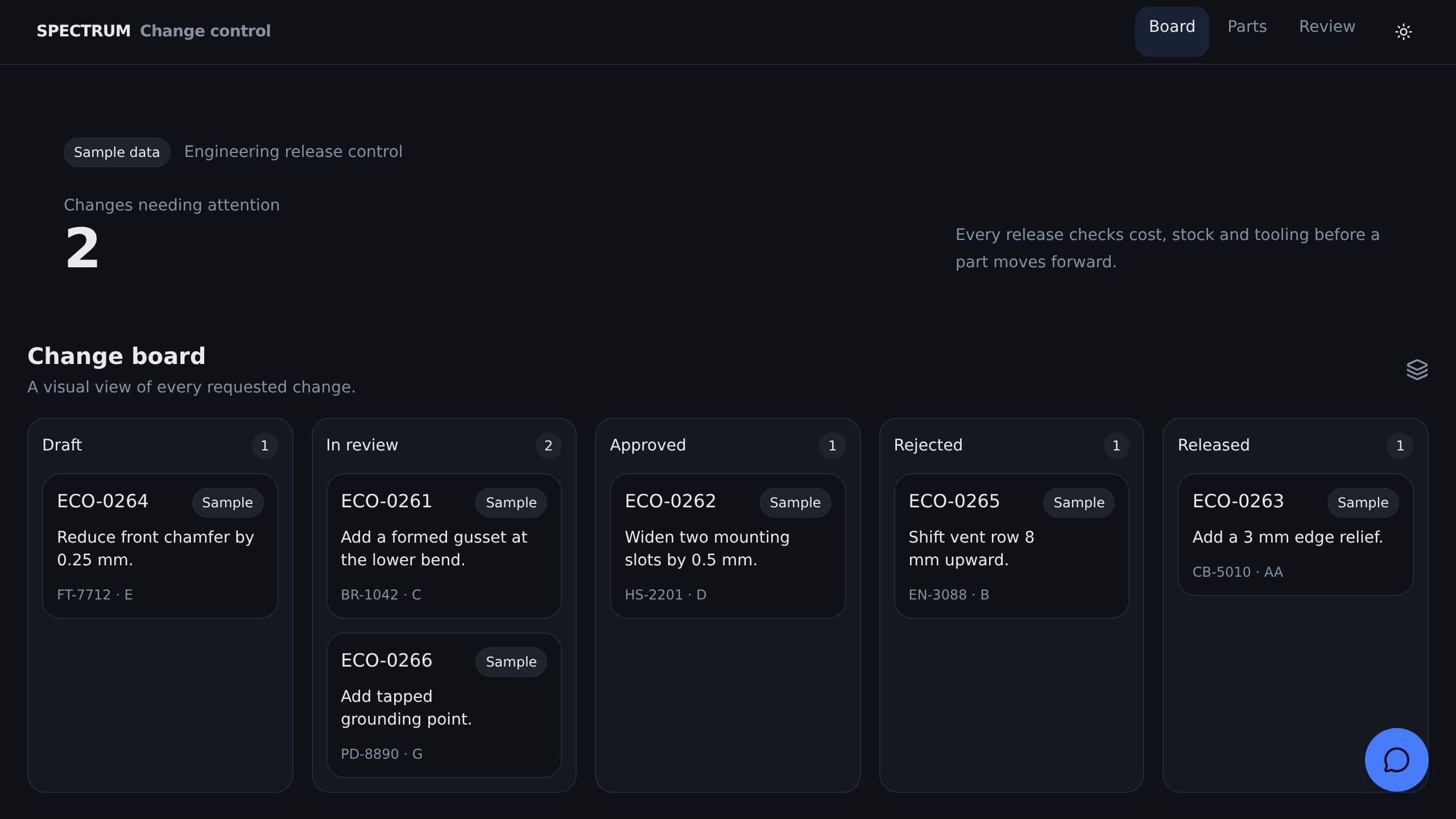 Engineering Change Orders preview