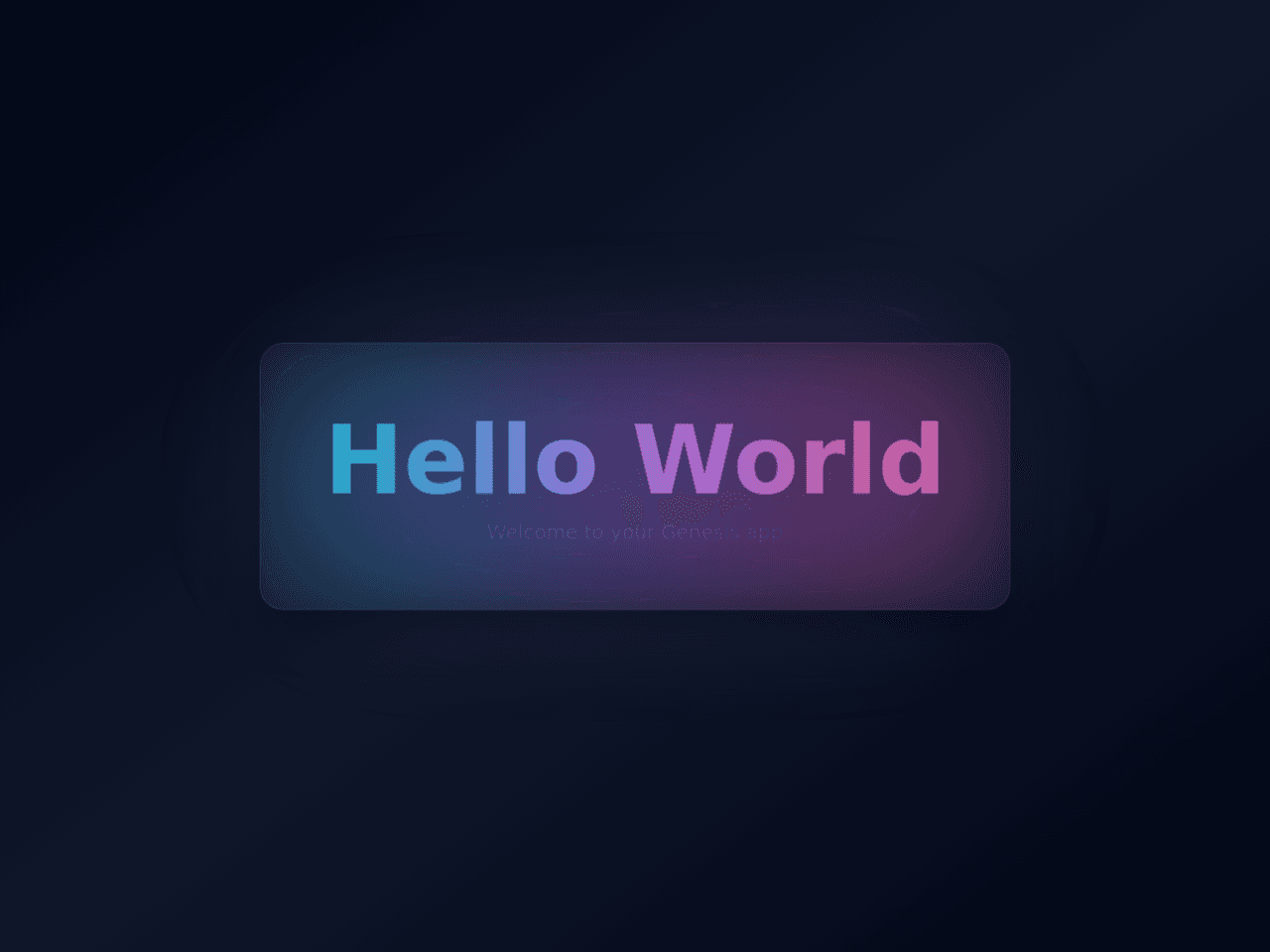 Hello World Studio