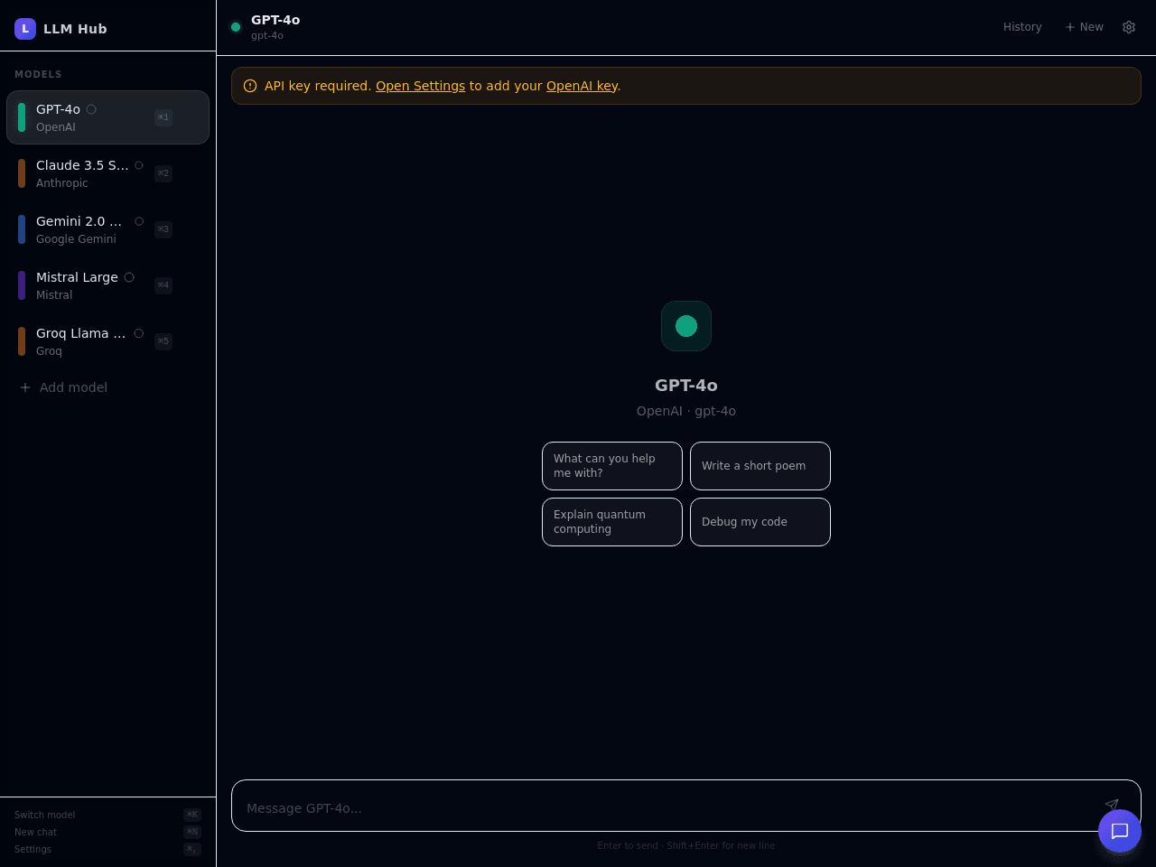 LLM Control Panel