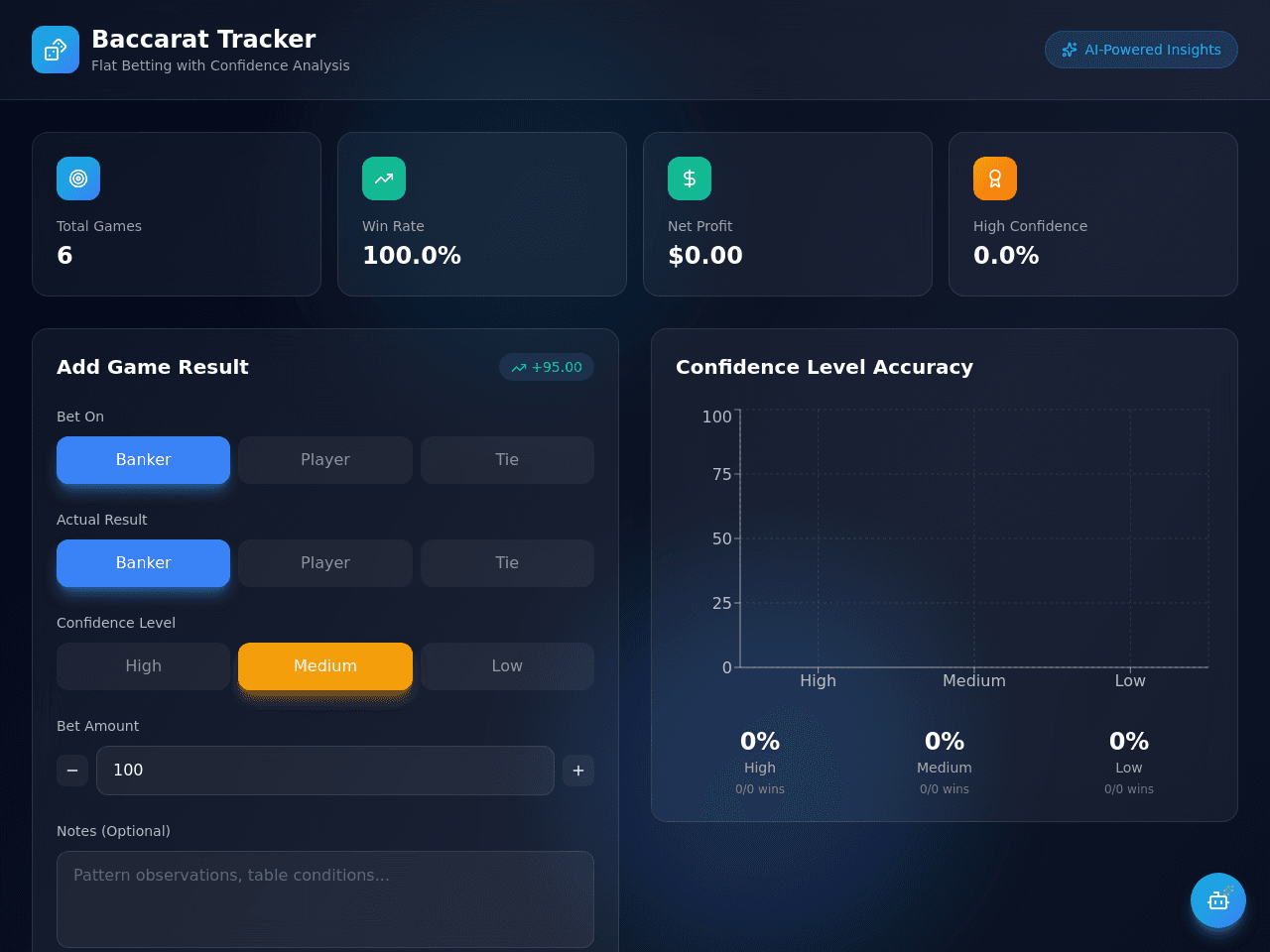 Baccarat Outcome Tracker