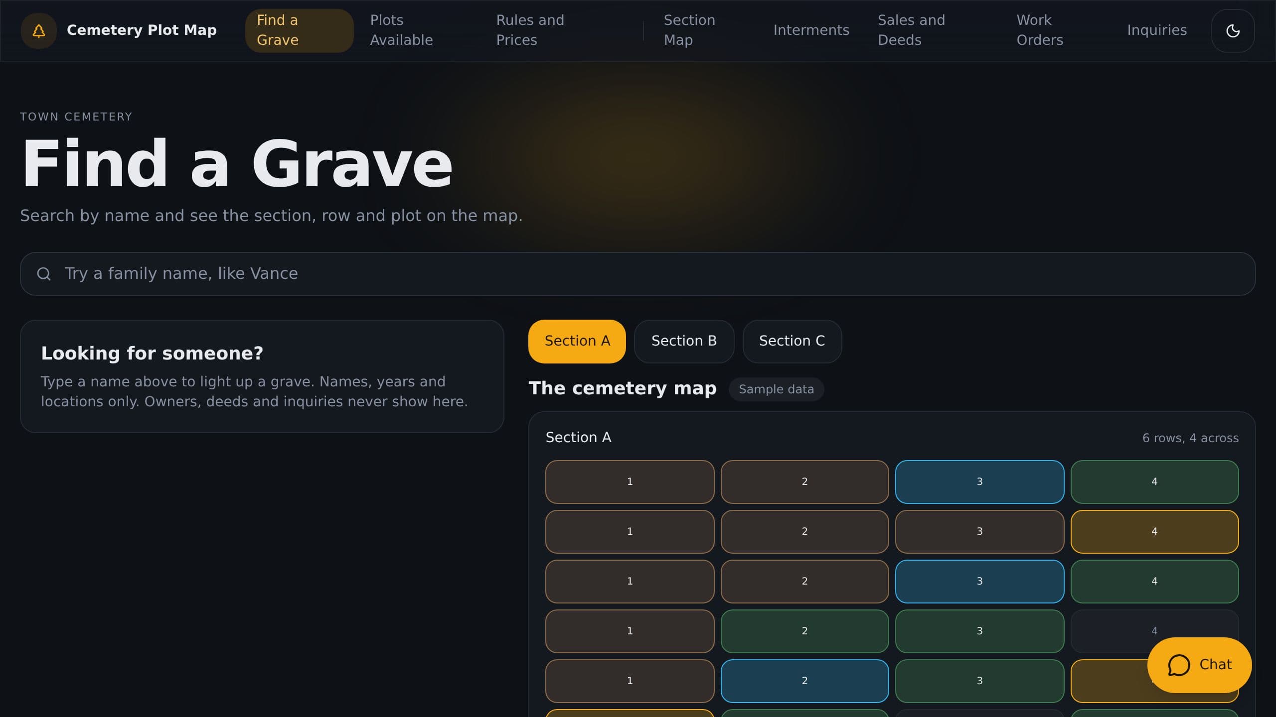 Cemetery Plot Map preview