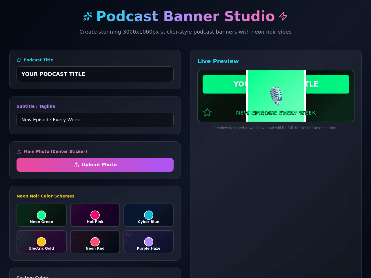 Podcast Banner Studio