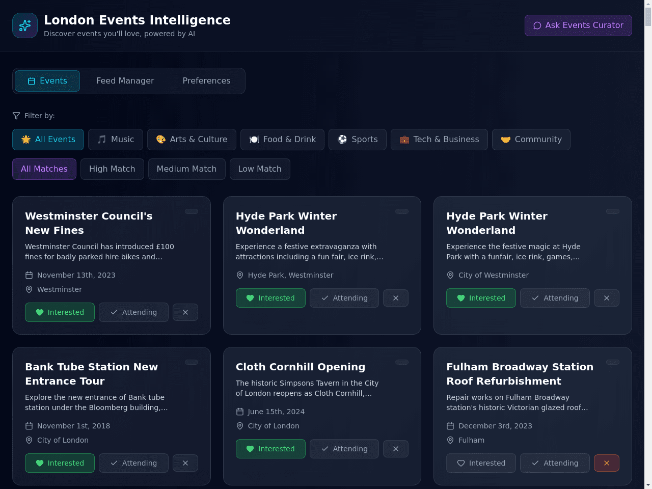 Event Insight Dashboard