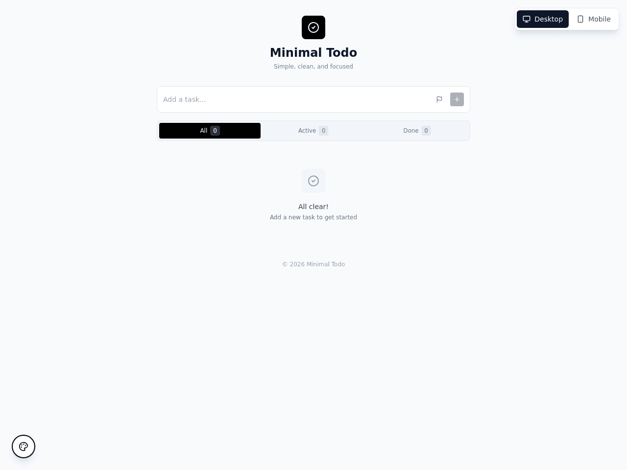 Minimalistic ToDo App