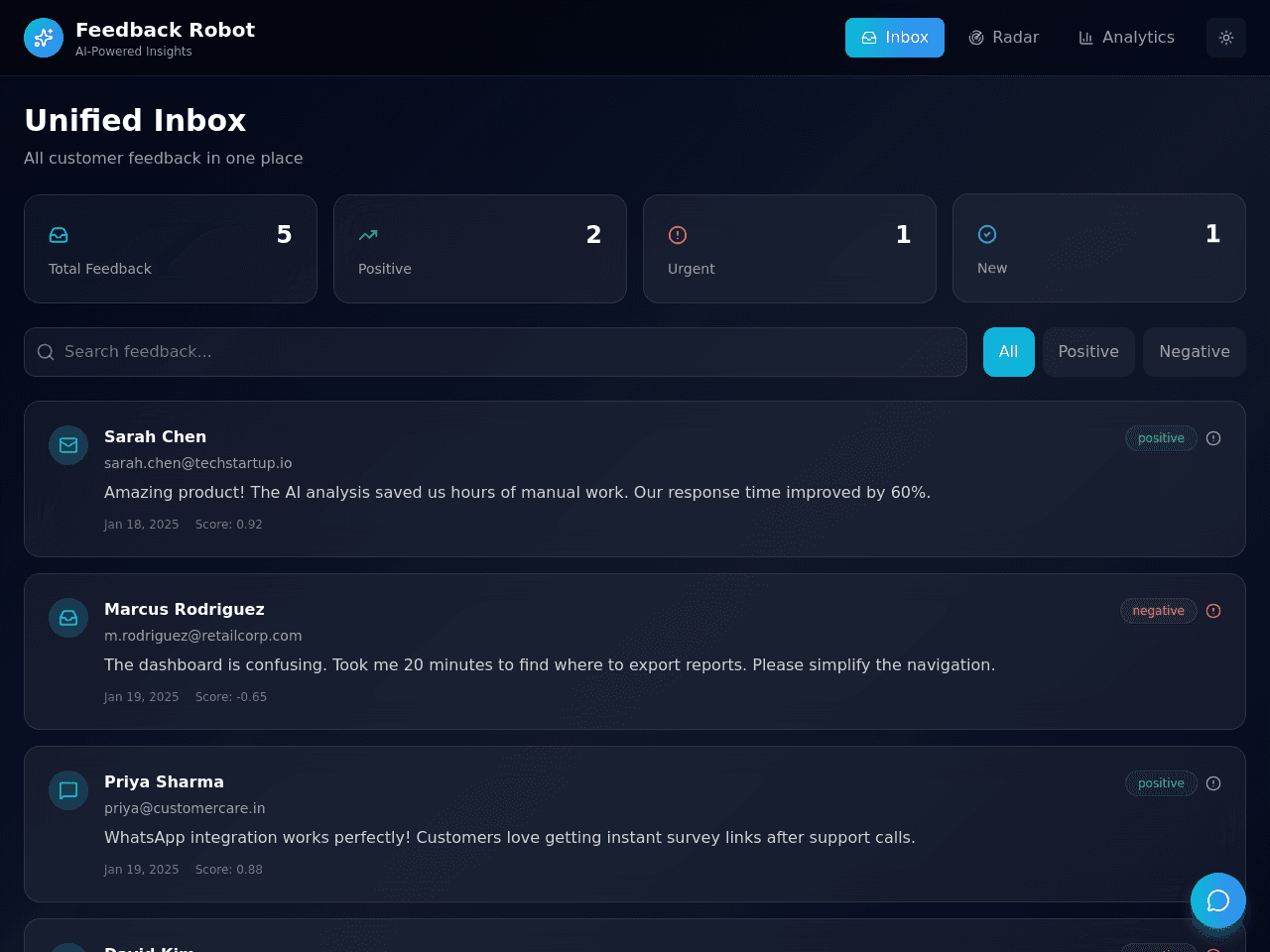 Feedback Insight Dashboard