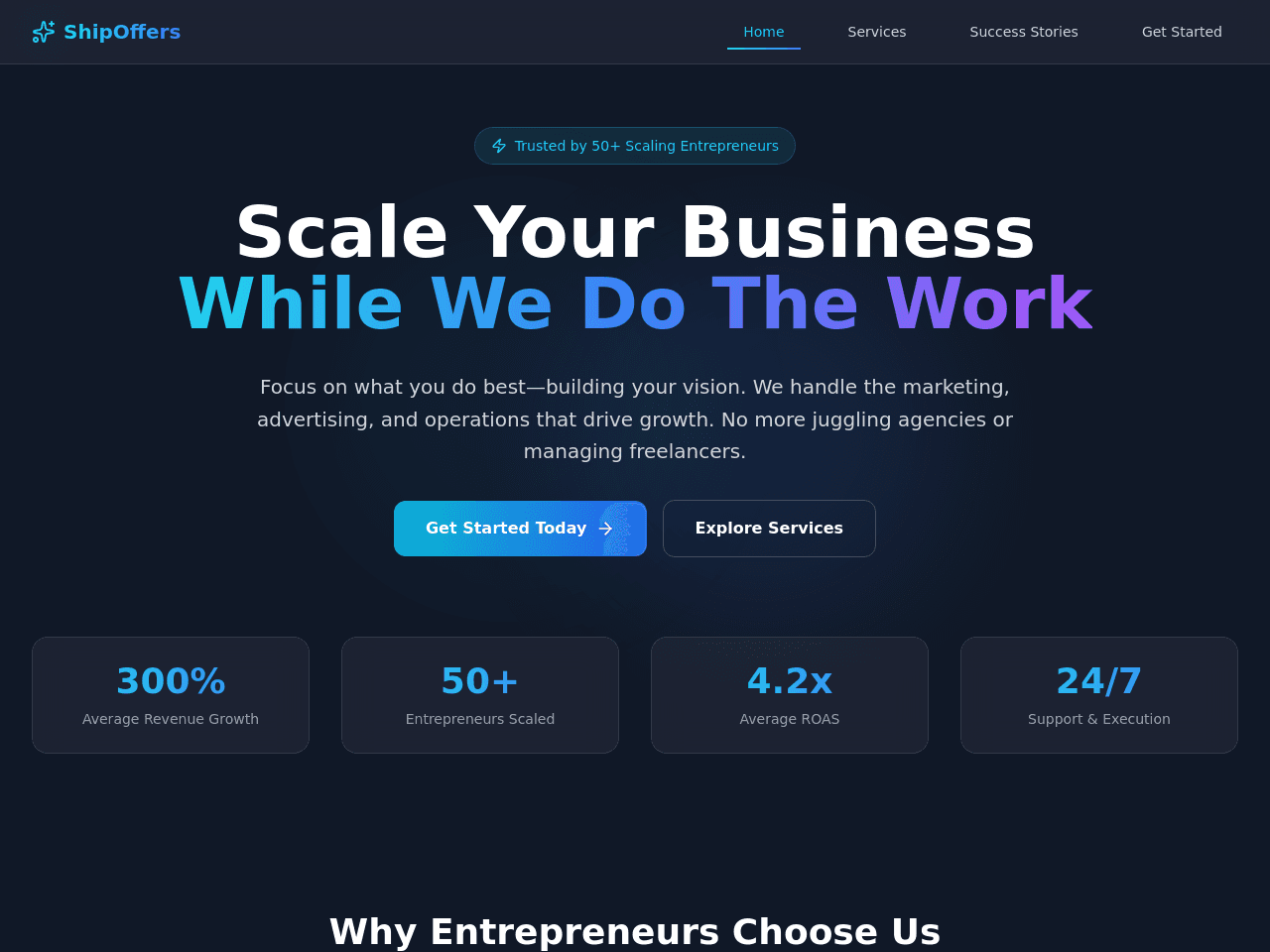 Scale Support Dashboard