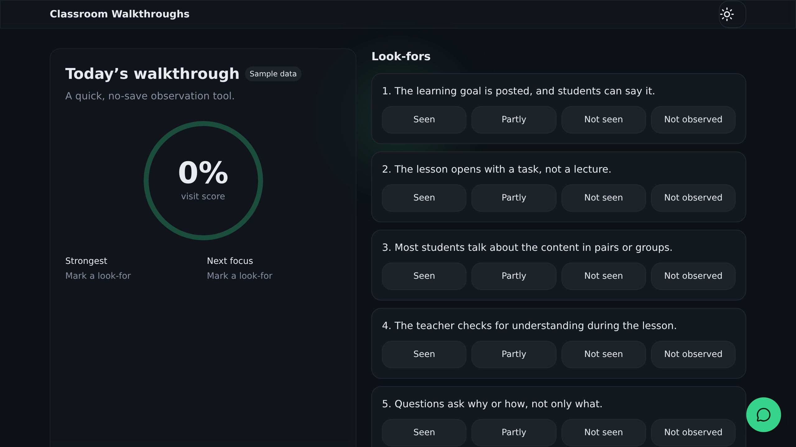Classroom Walkthroughs preview