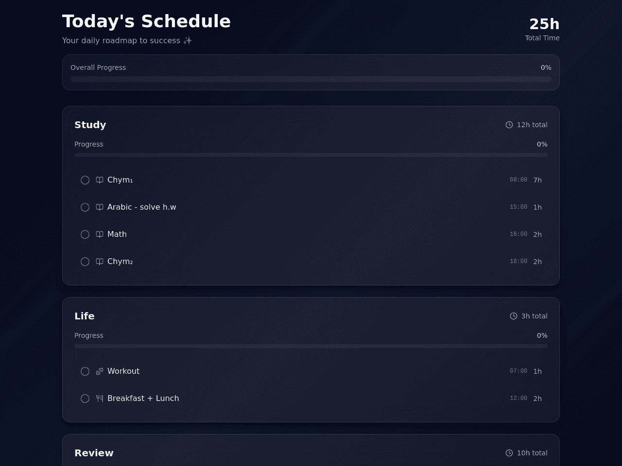 Schedule Flow