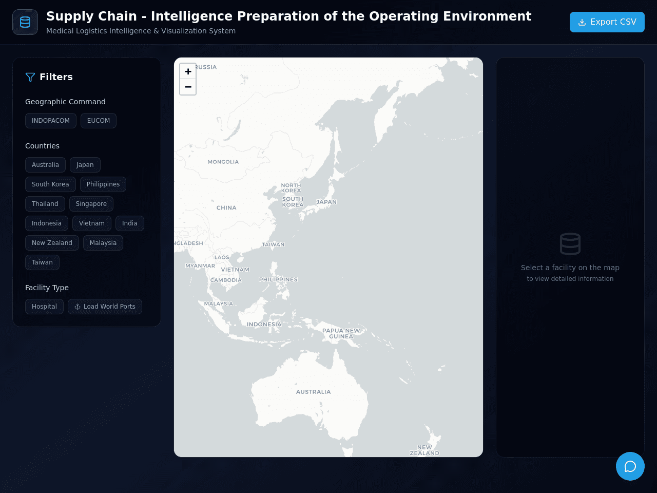 Logistics Map Dashboard