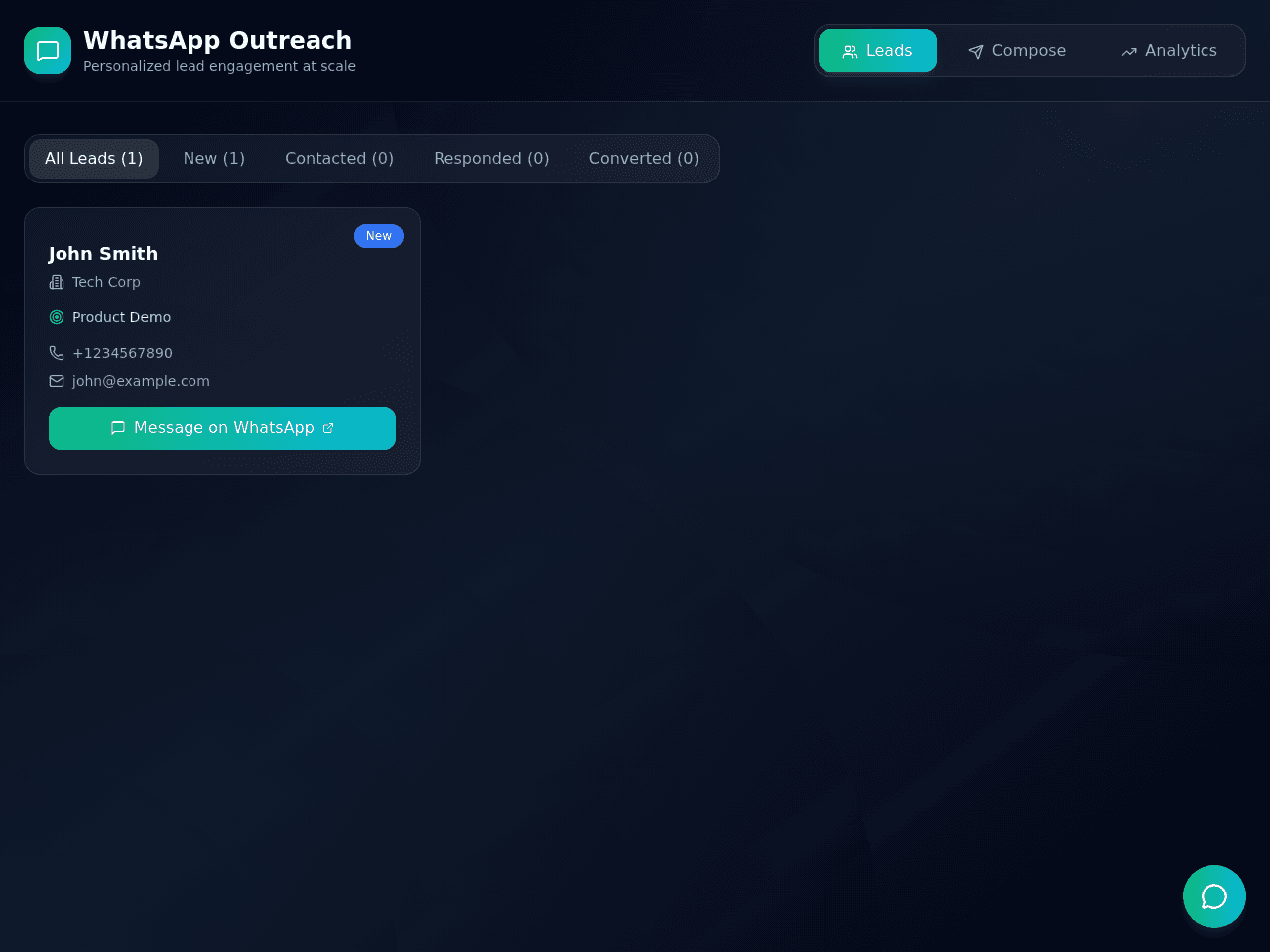 Lead Message Portal