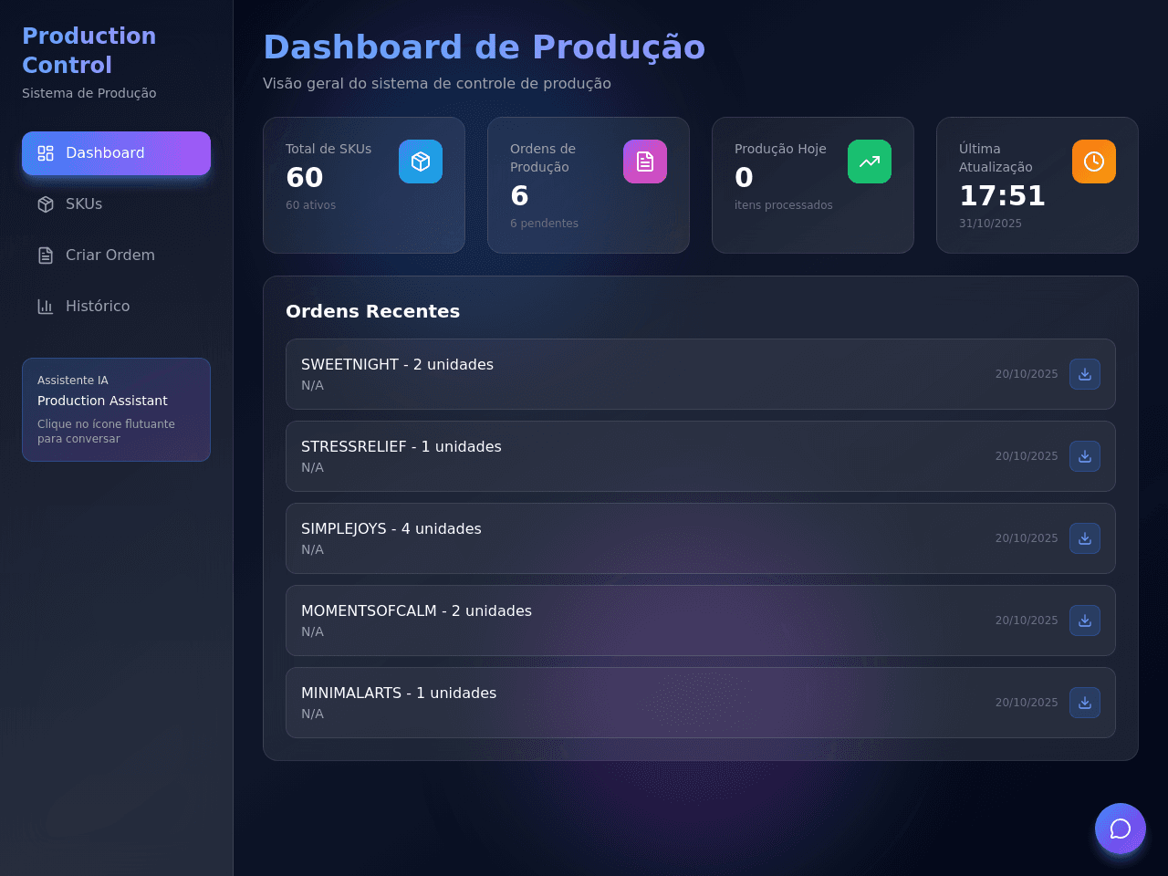 Production Order Studio