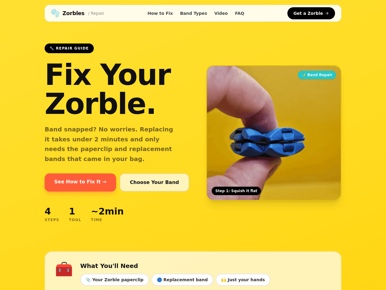 Zorble Repair Guide