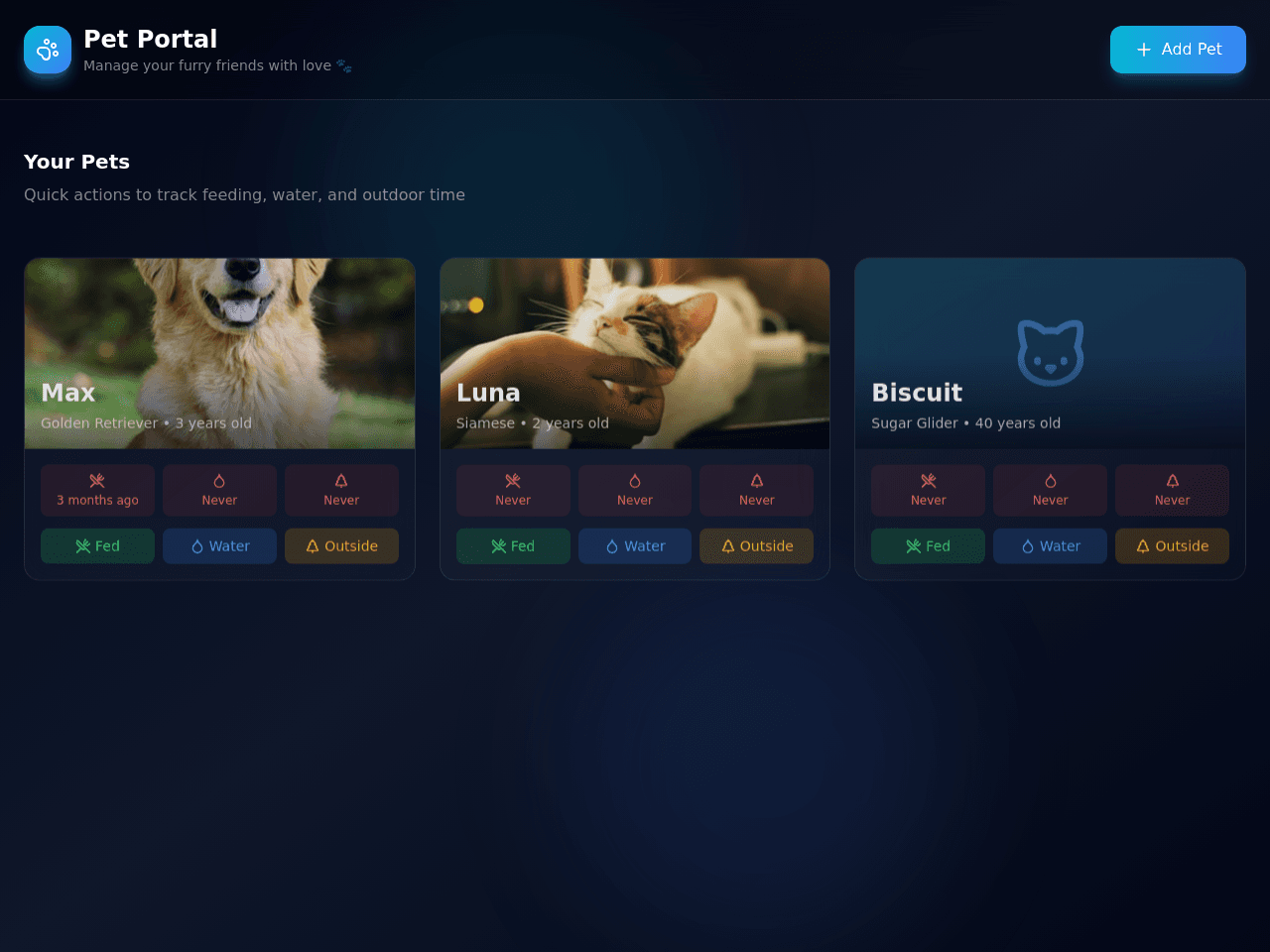 Pet Care Portal