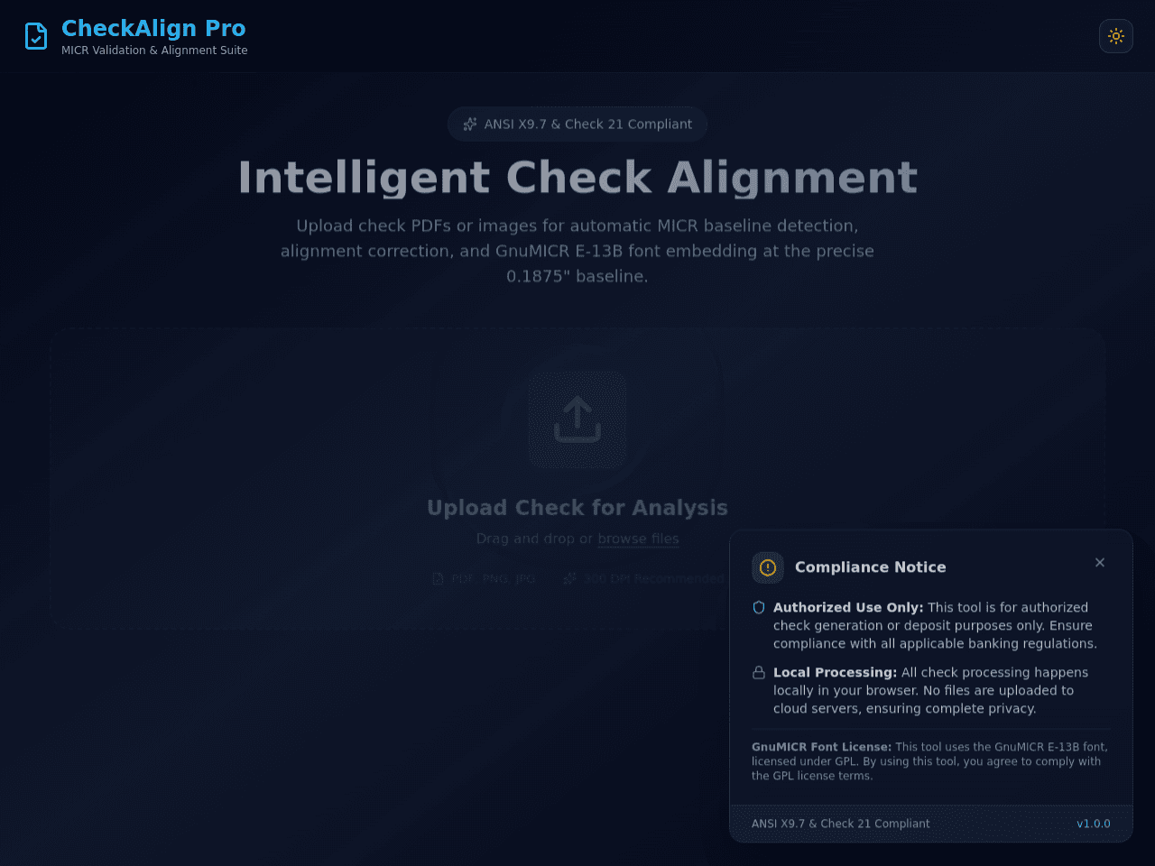 CheckAlign Dashboard