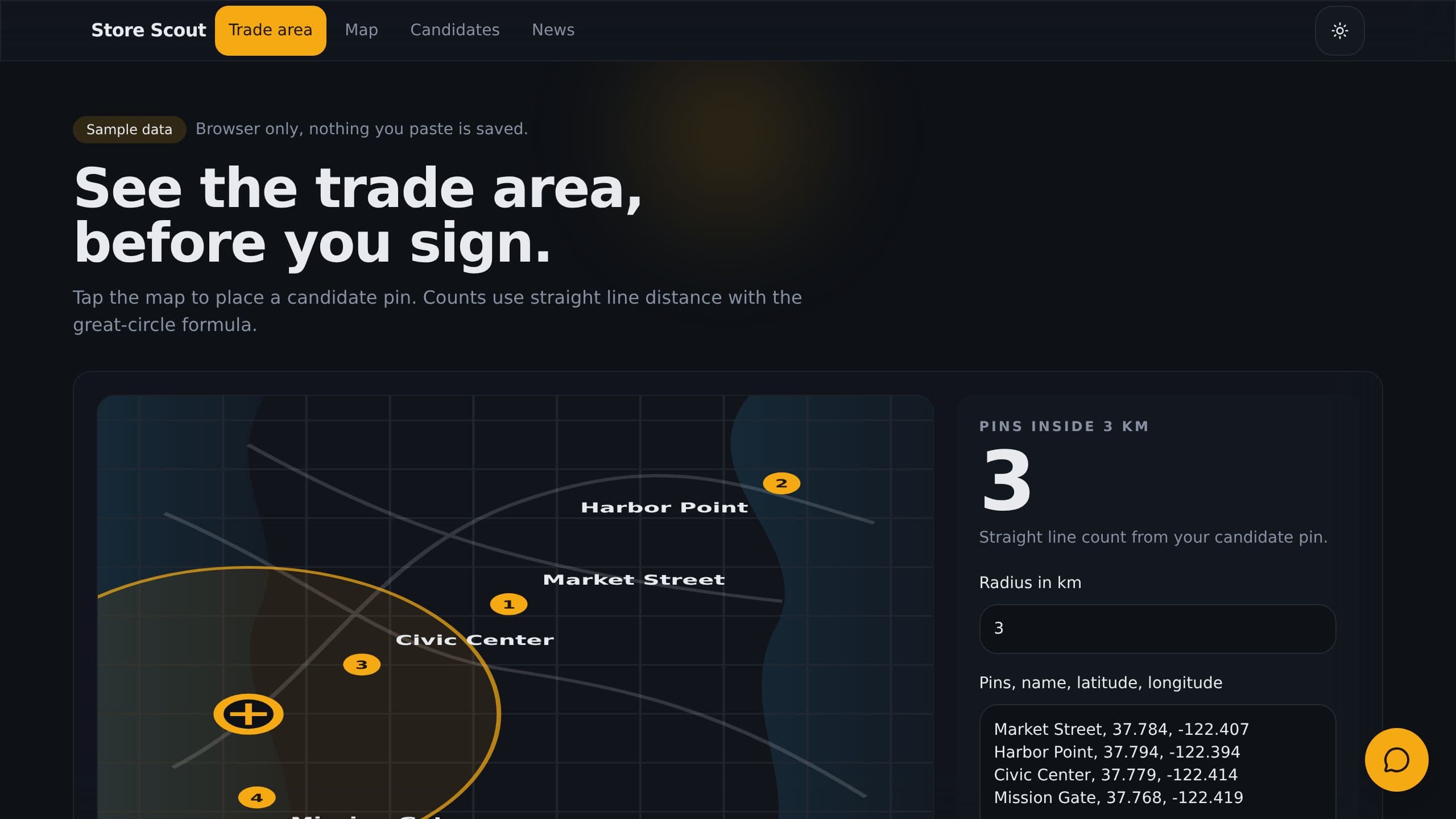 Competitor Store Map preview