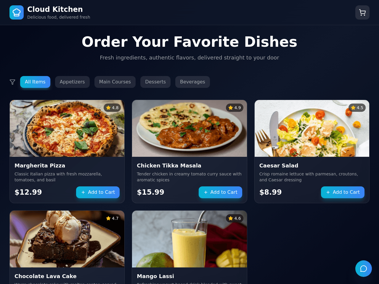 Cloud Kitchen Portal