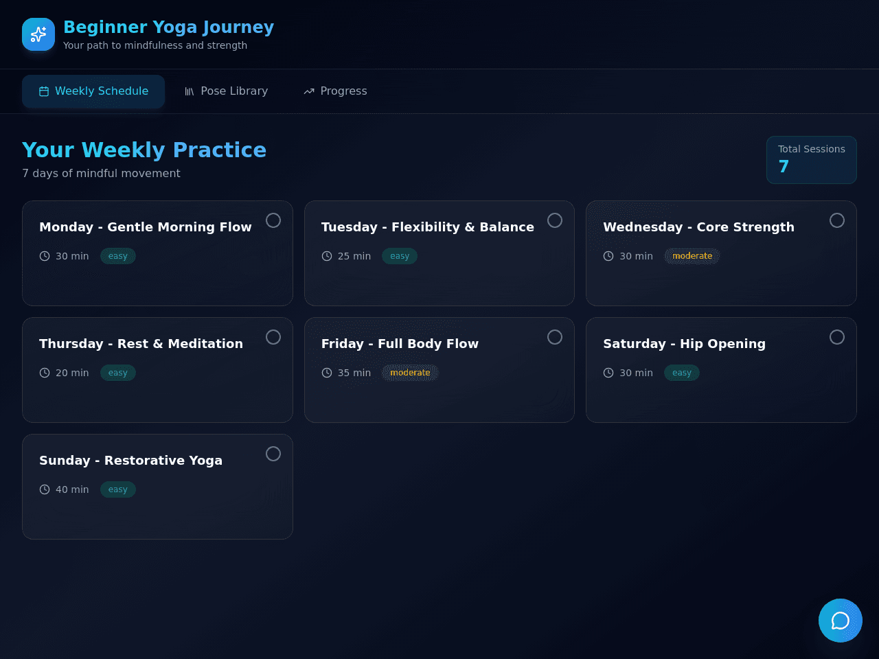 Yoga Routine Planner