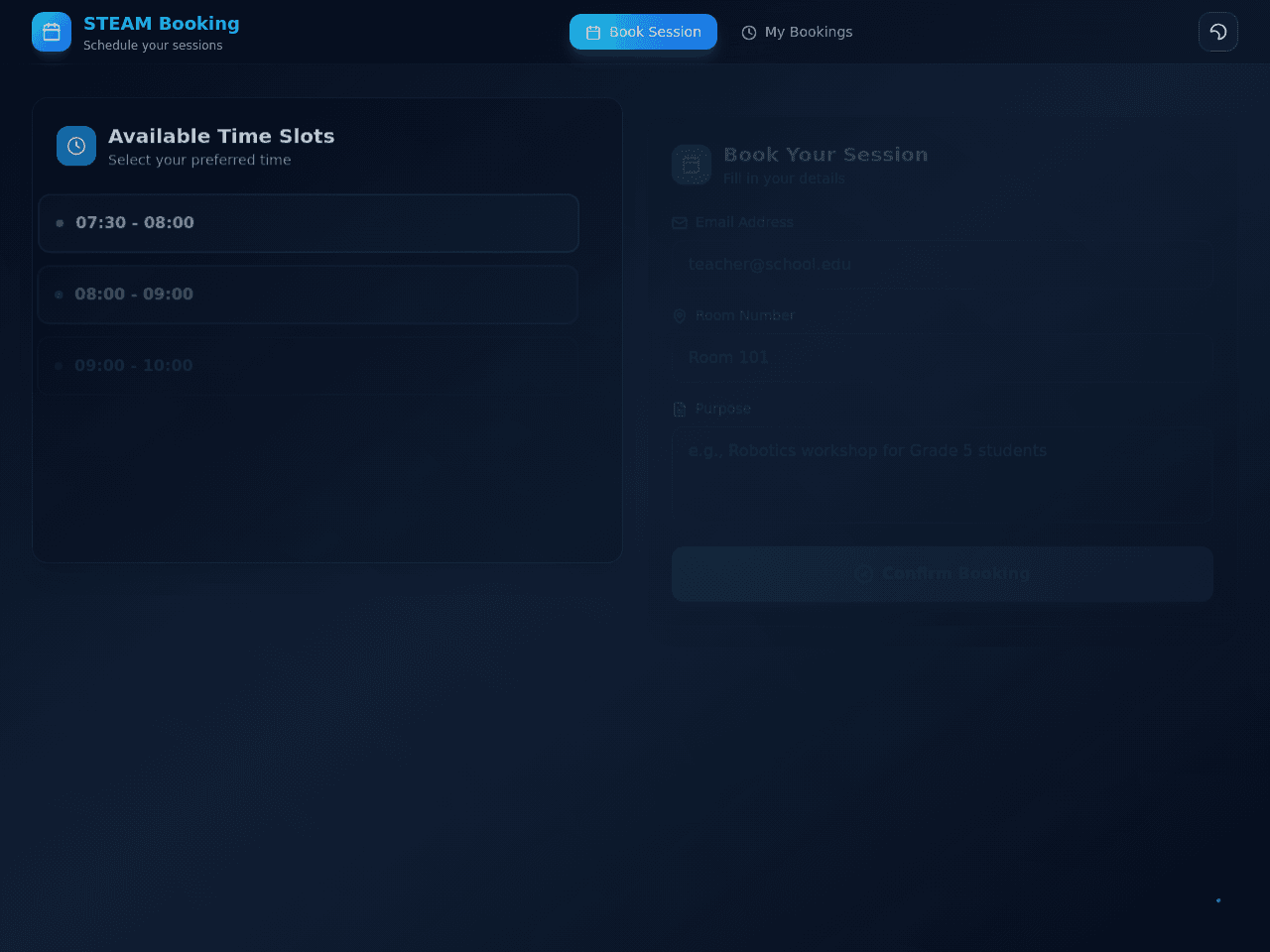 EPC STEAM Coach Appointment Booking System