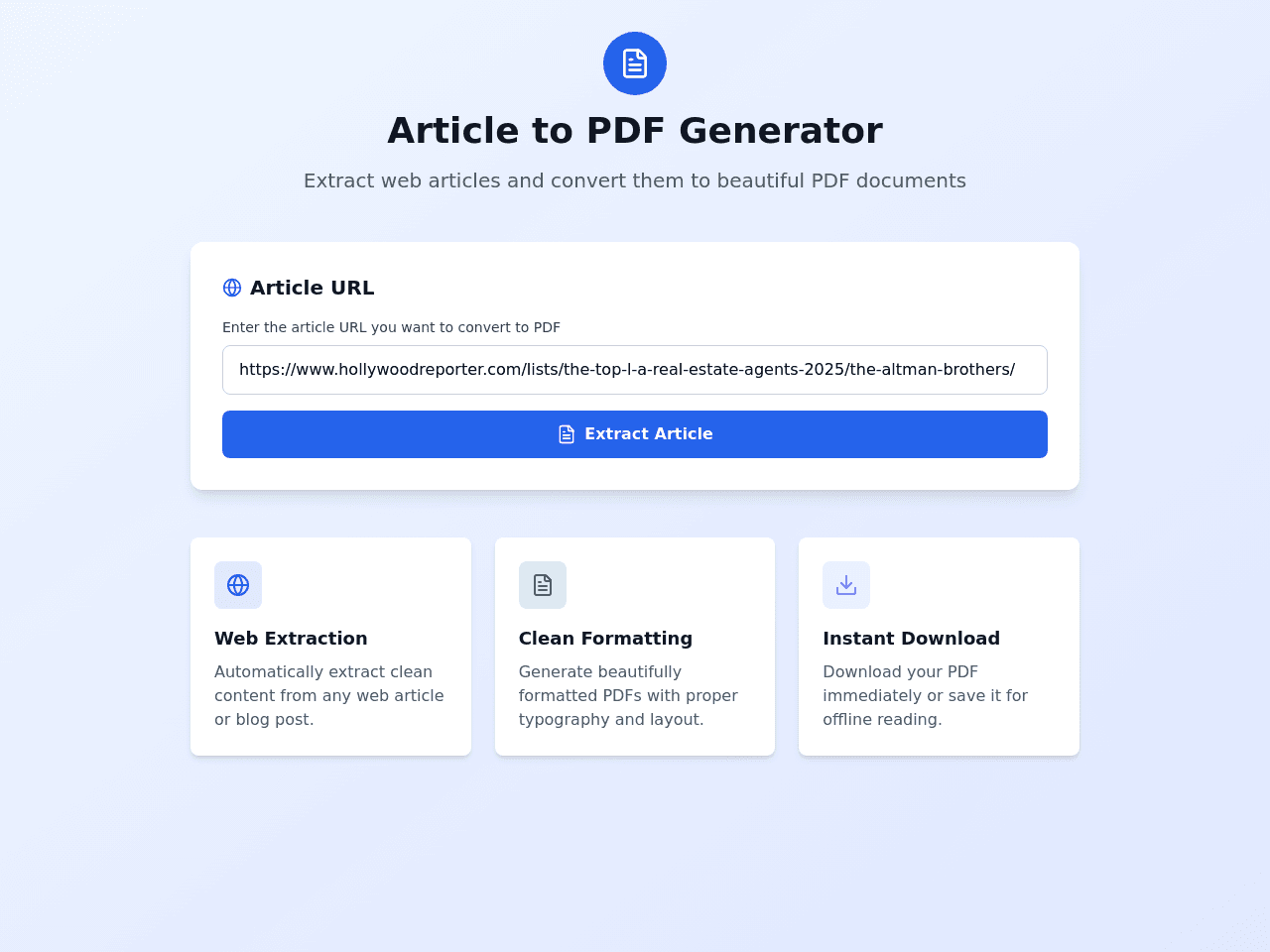 PDF Article Creator