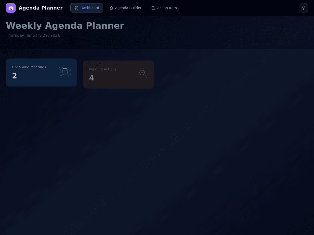 Agenda Flow Planner