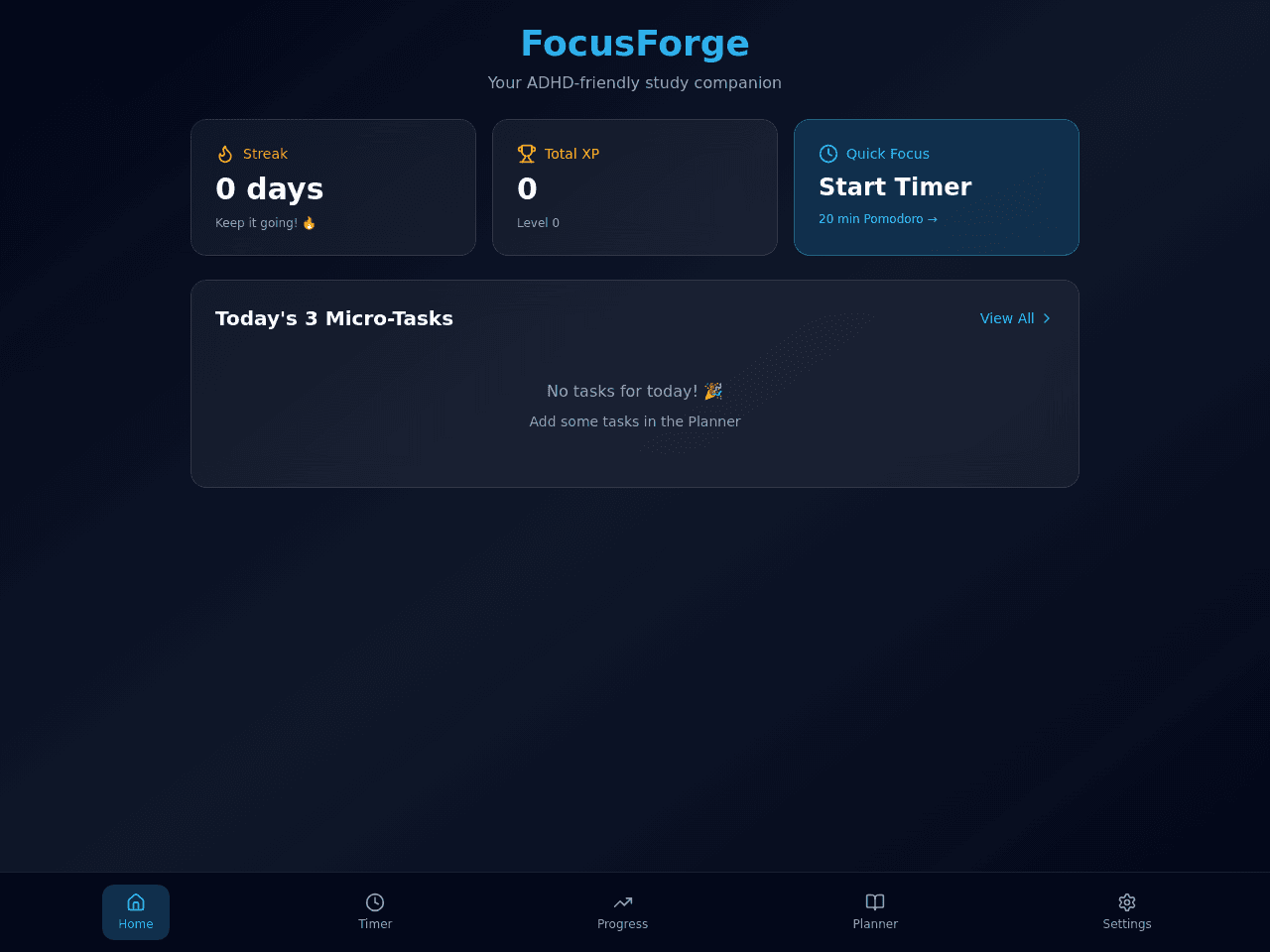 Focus Forge Planner