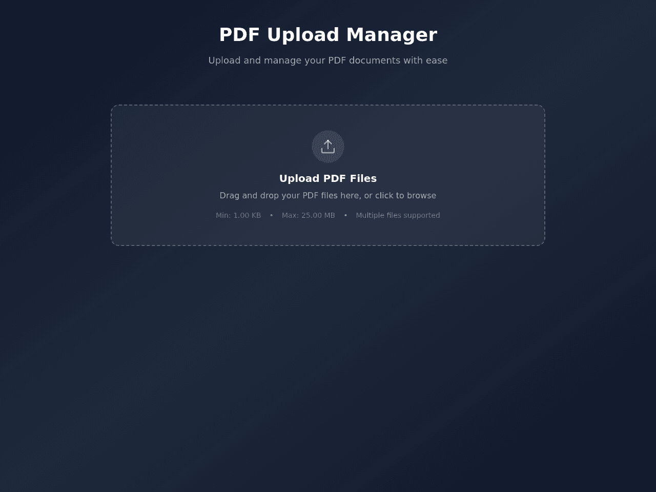PDF Upload Portal
