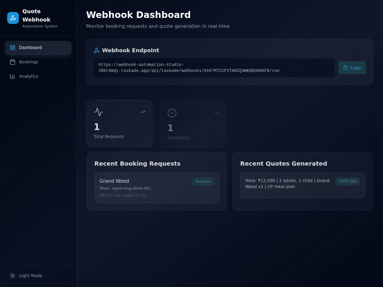 Webhook Automation Studio
