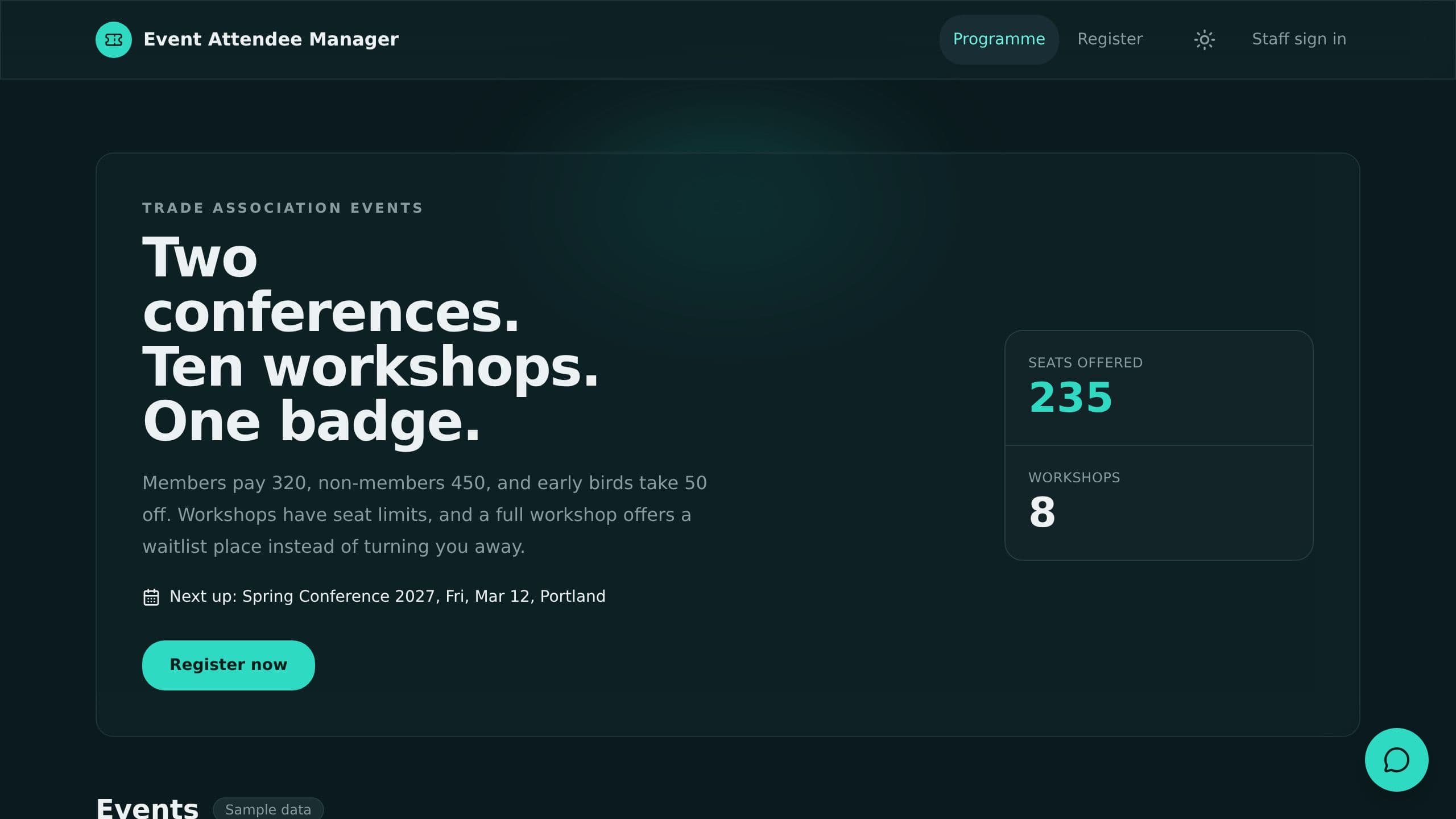 Event Attendee Manager preview