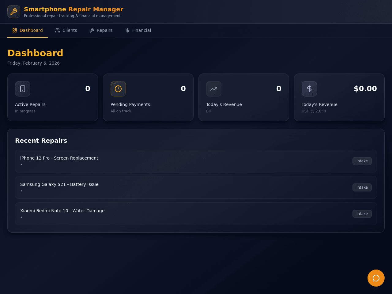 Repair Ledger Dashboard